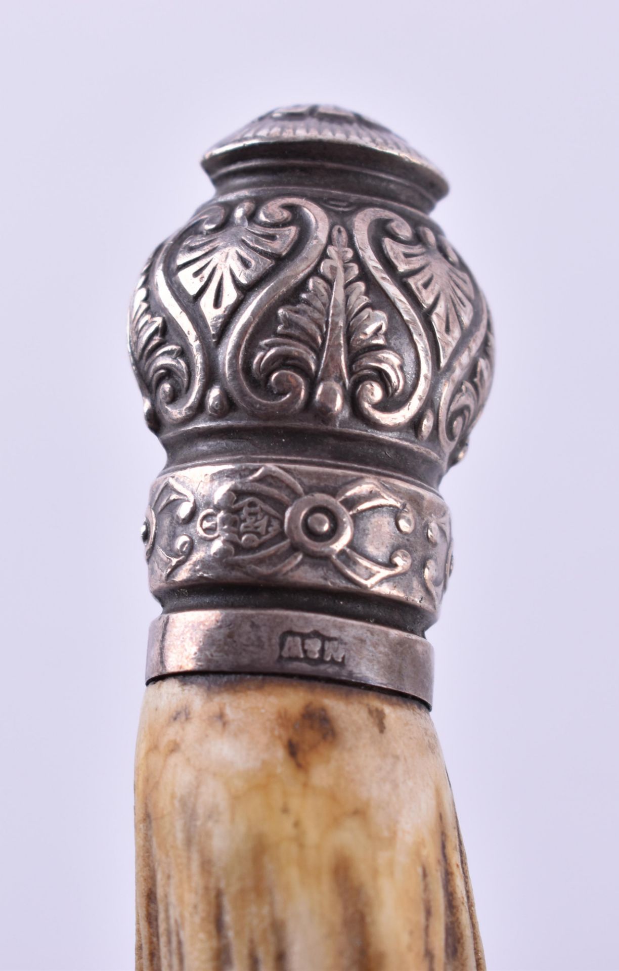 Magnifying glass handledeer antler handle, silver, magnifying ring supplementedLupenstielGriff aus - Bild 4 aus 4