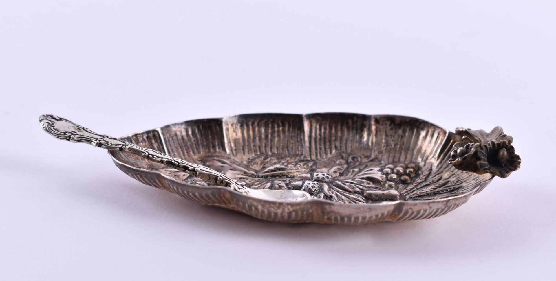 Small silver bowlsilver 925/000, bowl 8.5 cm x 5 cm, small spoon 800/000 silver, total weight - Bild 2 aus 4