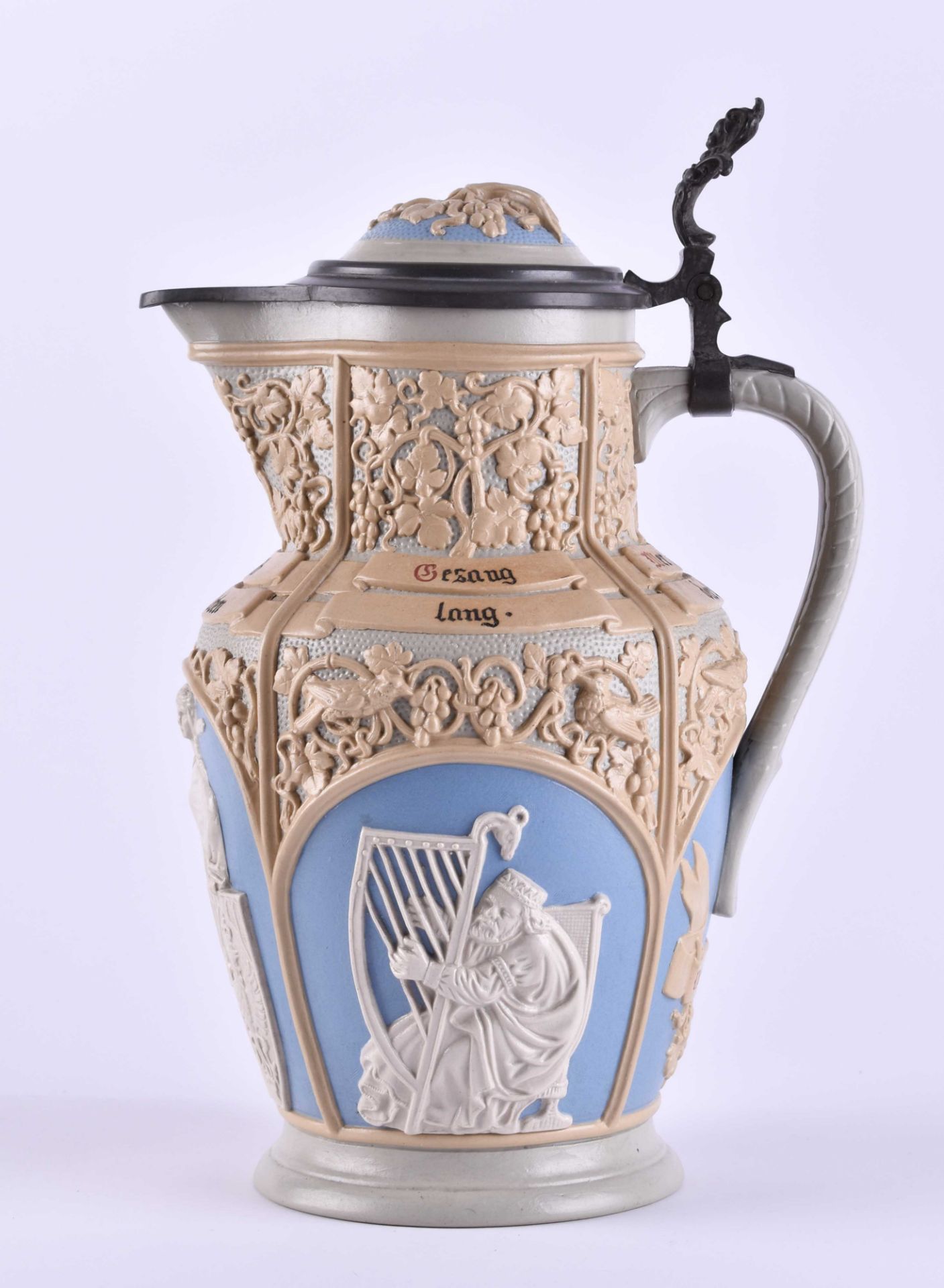 Villeroy & Boch Mettlach wine jug around 1890 / 1900height 30 cm, capacity 2.5 lVilleroy & Boch - Bild 2 aus 6