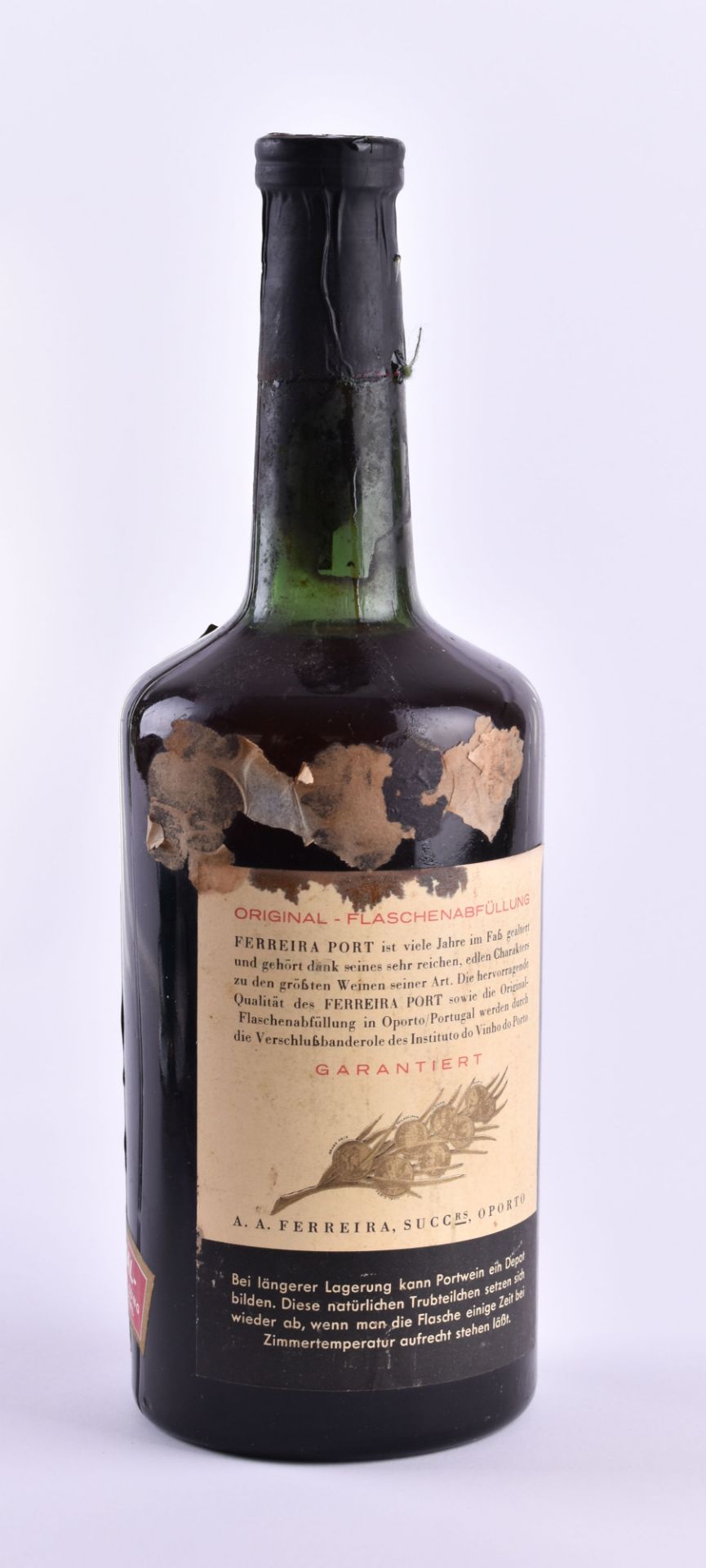 Ferreira Port Quinta do Rodo 1936fill level normal, label in good condition, 0.7 l, extremely rare - Bild 2 aus 4