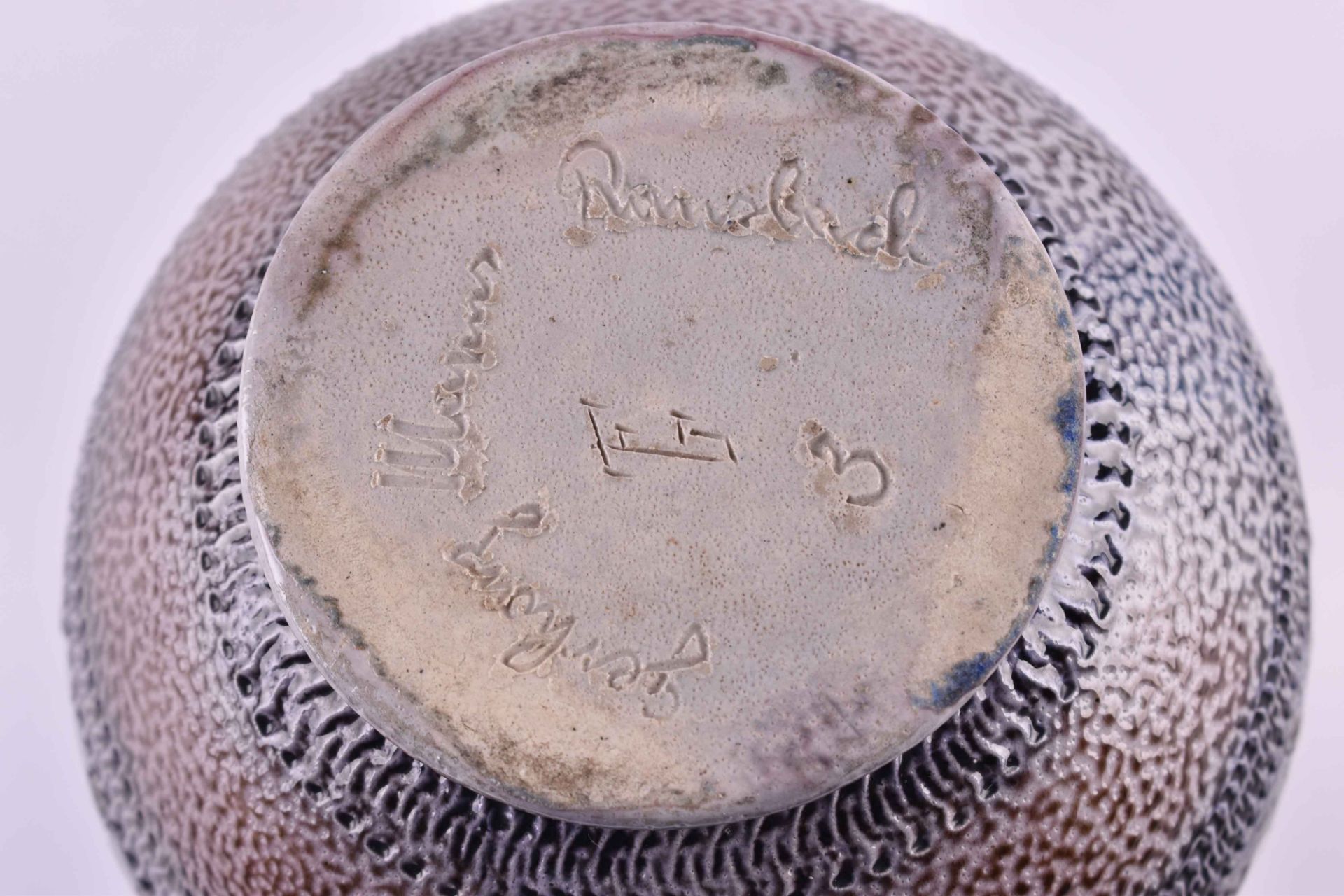 Ceramic mug Pfeiffer Gerhards Ransbachsigned under the bottom, addition a ceramic vase, mug - Bild 4 aus 5