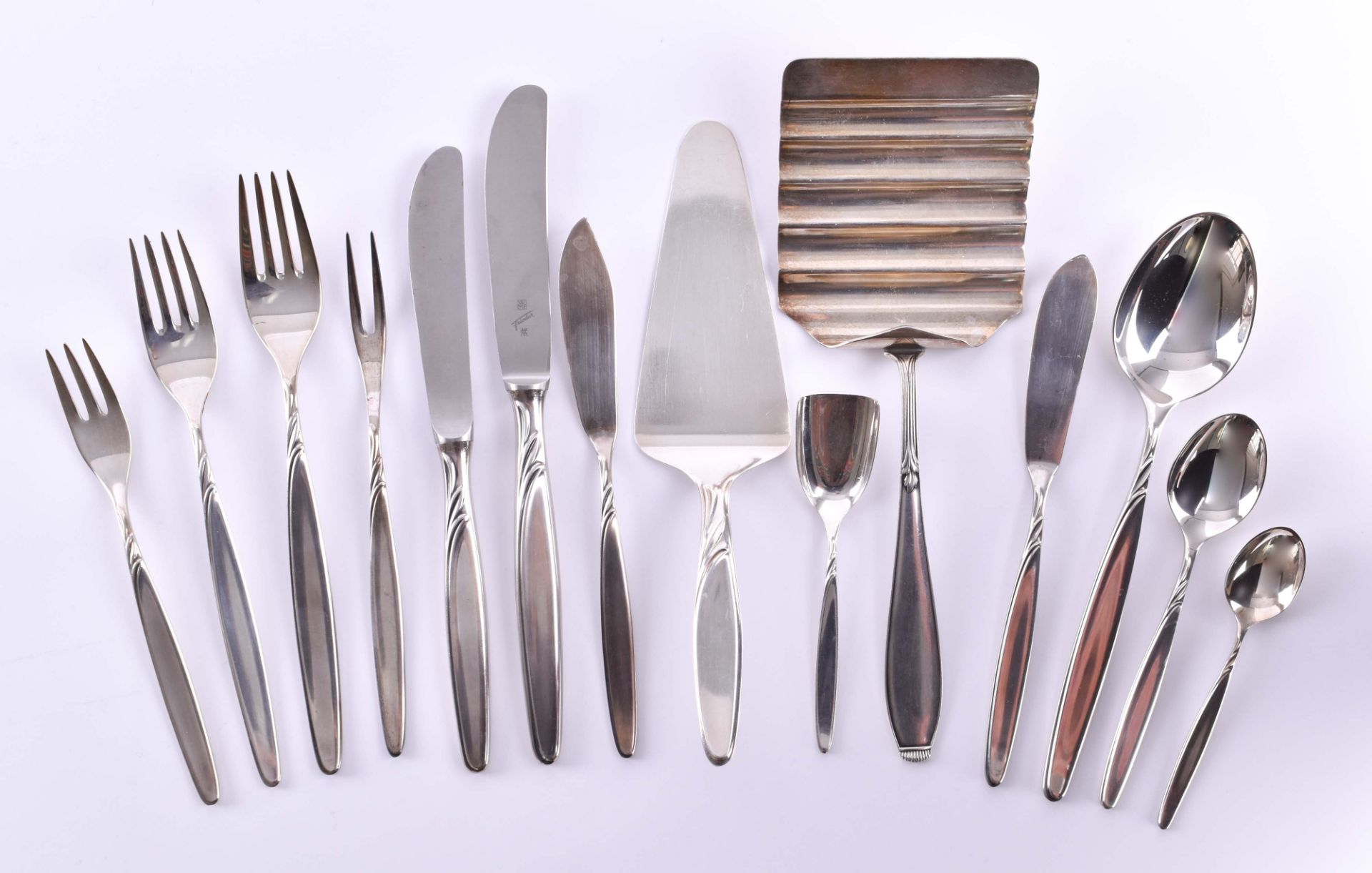 Cutlery WMF85 pieces., 13 knives, 14 forks, 6 large spoons, 18 small forks, 14 teaspoons, 12 mocha