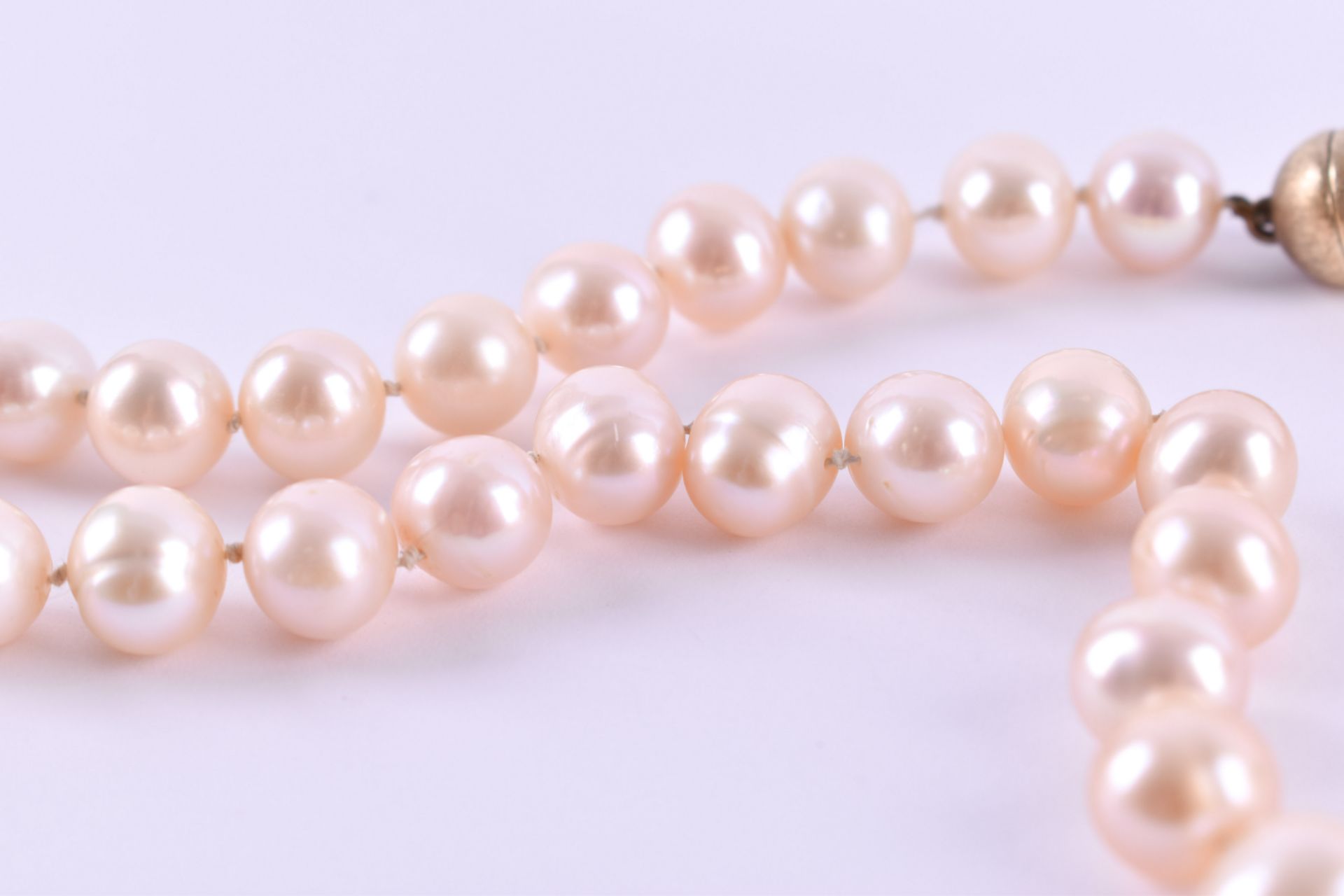 Baroque pearl necklacebaroque pearls, Ø approx. 9-10 mm, length: 45 cm, magnetic claspBarock- - Bild 3 aus 5