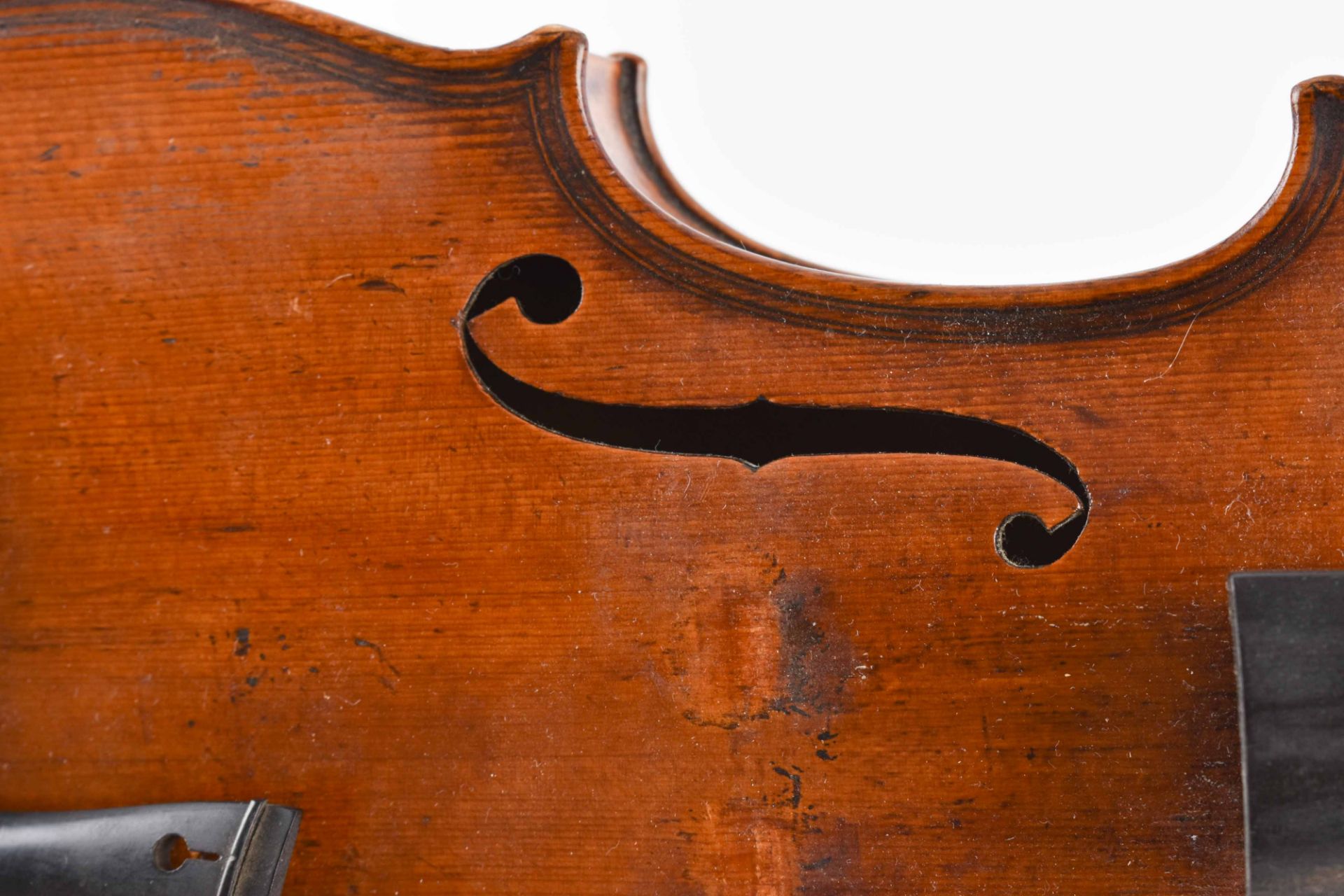 Baroque violinvery good wood and very well varnished, body in original condition, there is lacquer - Bild 3 aus 6