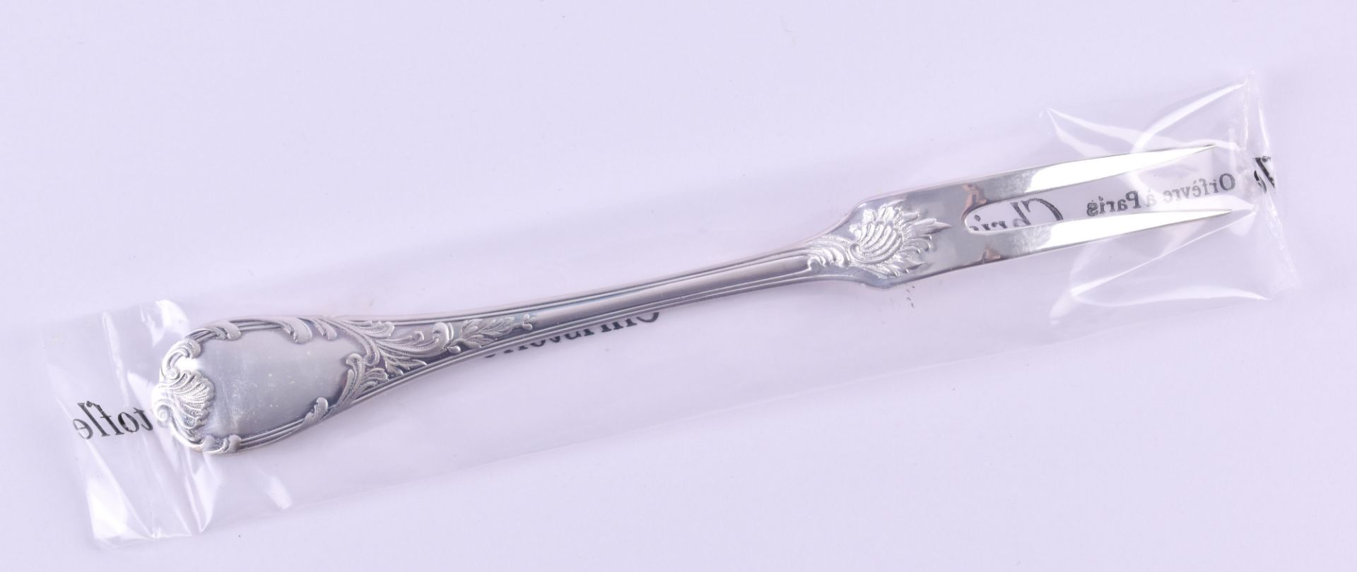 Cold meat fork Christoffle Paris1 cold meat fork, silverplated, with original package, length: 17 - Bild 2 aus 3