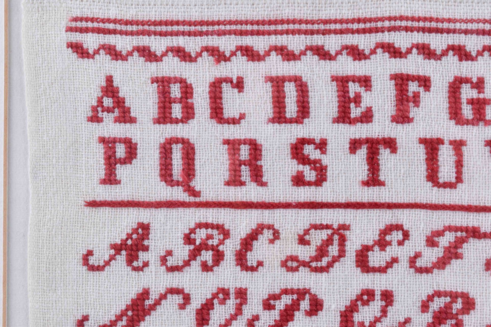 2 alphabetic embroideries from the 20svisible dimensions: 16.5 cm x 22.5 cm, visible dimensions 28 - Bild 7 aus 7