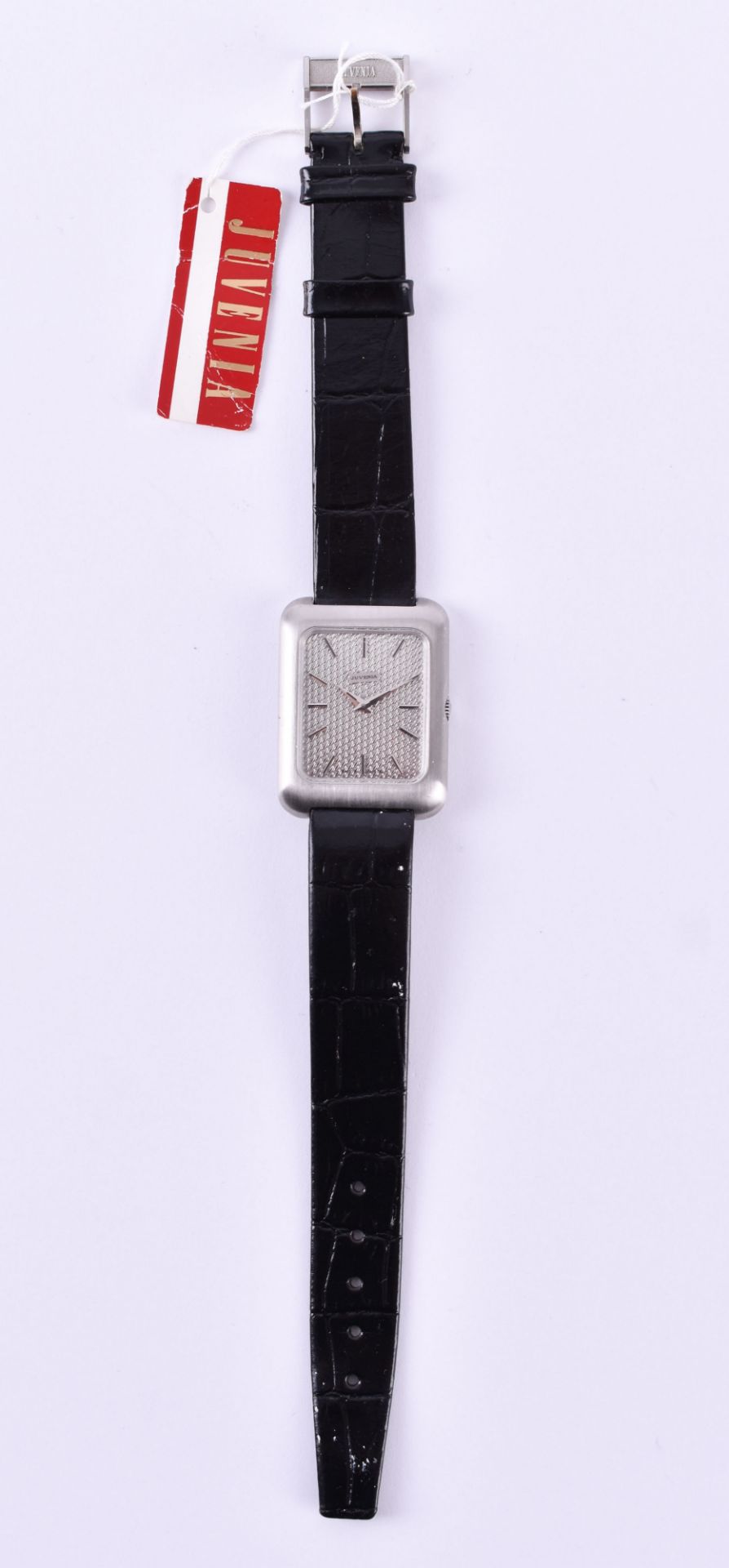 Juvenia wristwatchSwitzerland around 1970, steel, mechanical, unused and new with original - Image 2 of 4