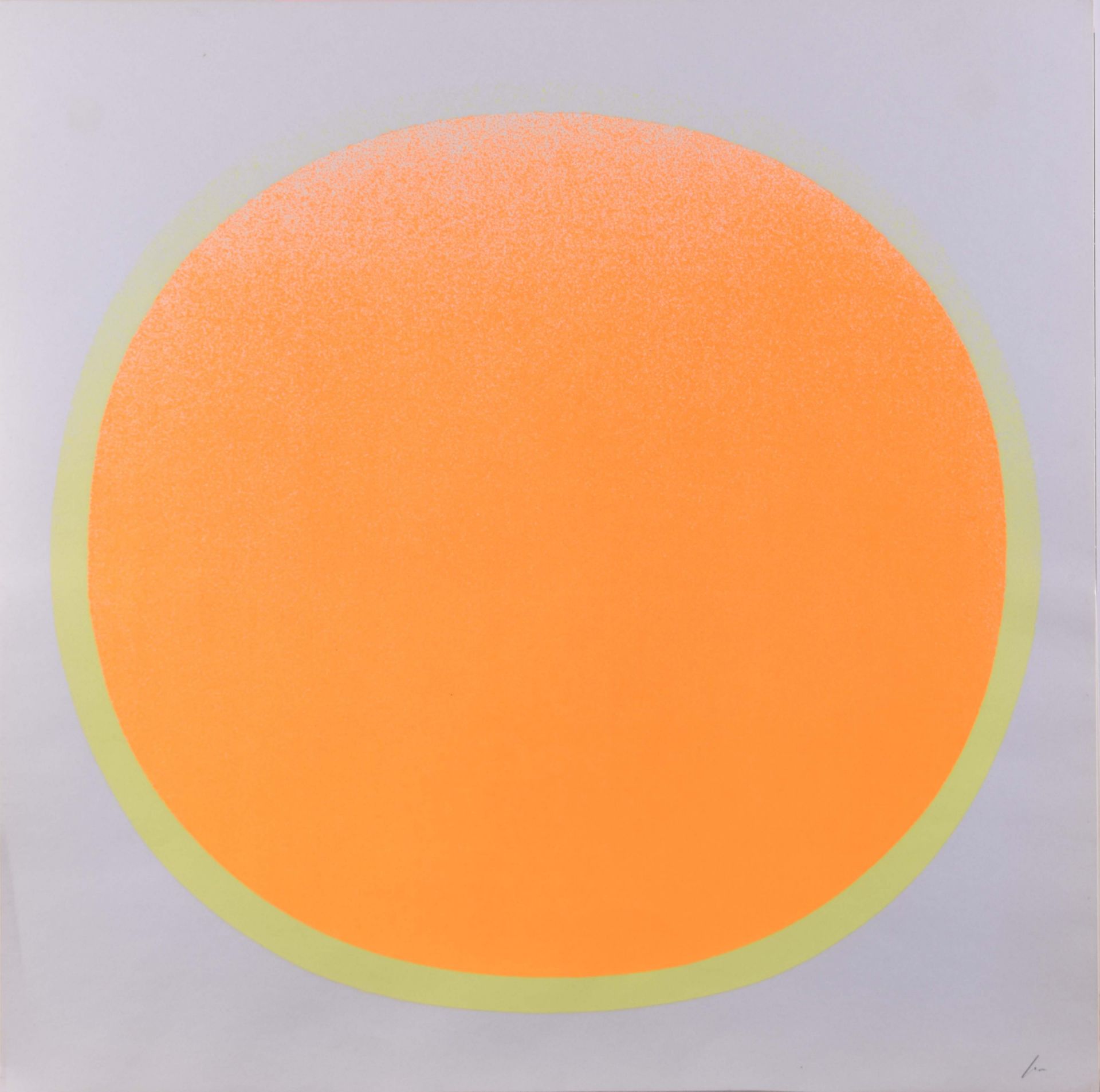 Rupprecht GEIGER (1908-2009)"Orange circle with a yellow ring"graphic - color screenprint,