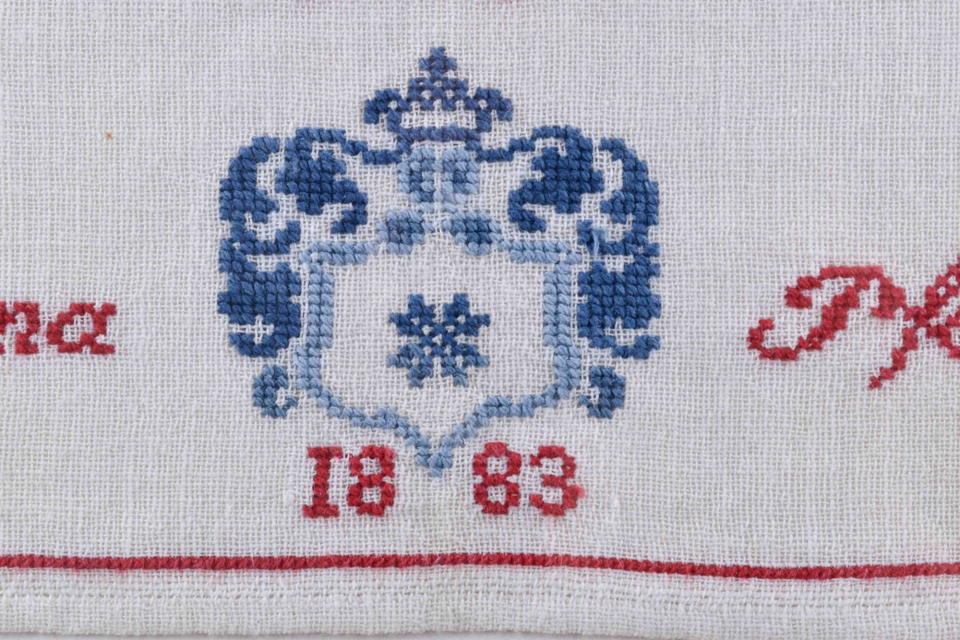 2 alphabetic embroideries from the 20svisible dimensions: 16.5 cm x 22.5 cm, visible dimensions 28 - Bild 6 aus 7