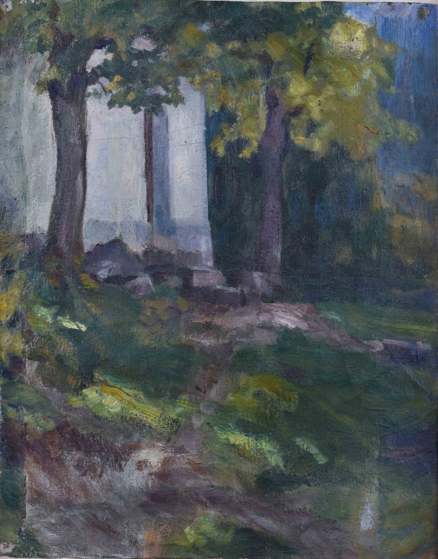 Curt RÜGER (1867-1930)"Park landscape"oil on canvas, dimensions: 46 cm x 36 cmCurt RÜGER (1867-