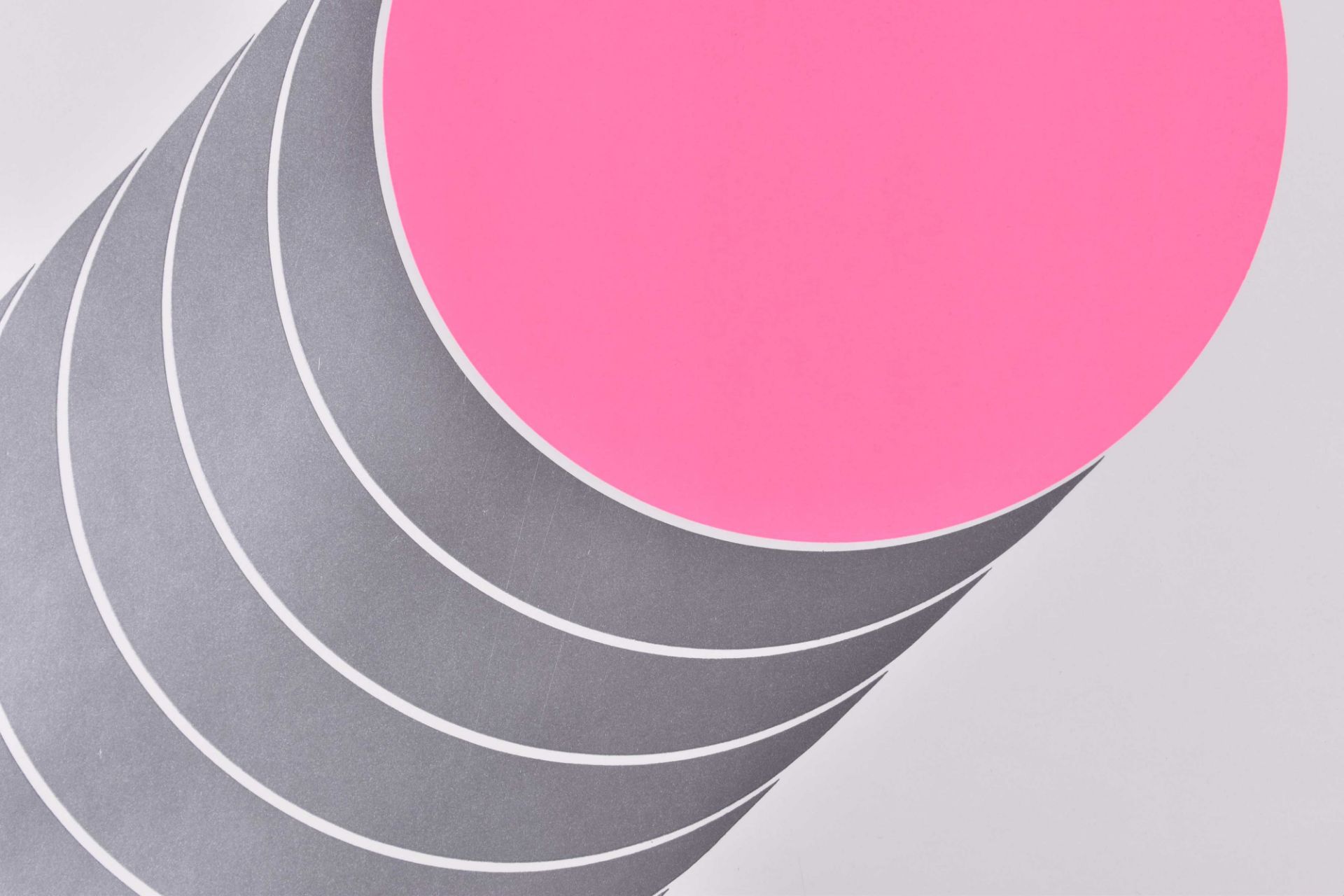 Thomas LENK (1933-2014)"Composition in silver and pink"graphic - color screenprint, handsigned on - Bild 2 aus 5