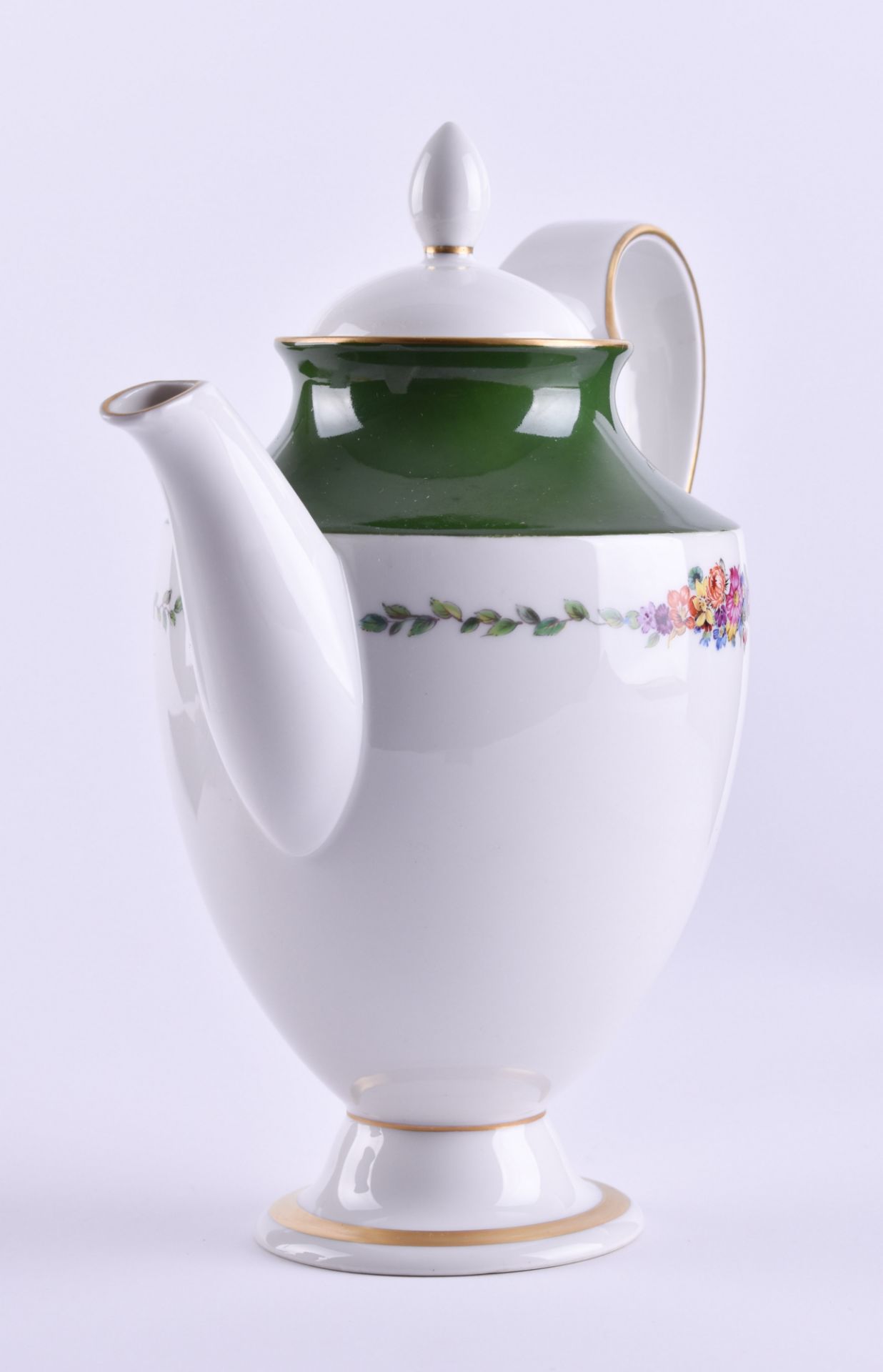 Coffee pot KPM Berlincolored and gold painted, blue scepter mark, 1st choice, height: 23 - Bild 2 aus 4