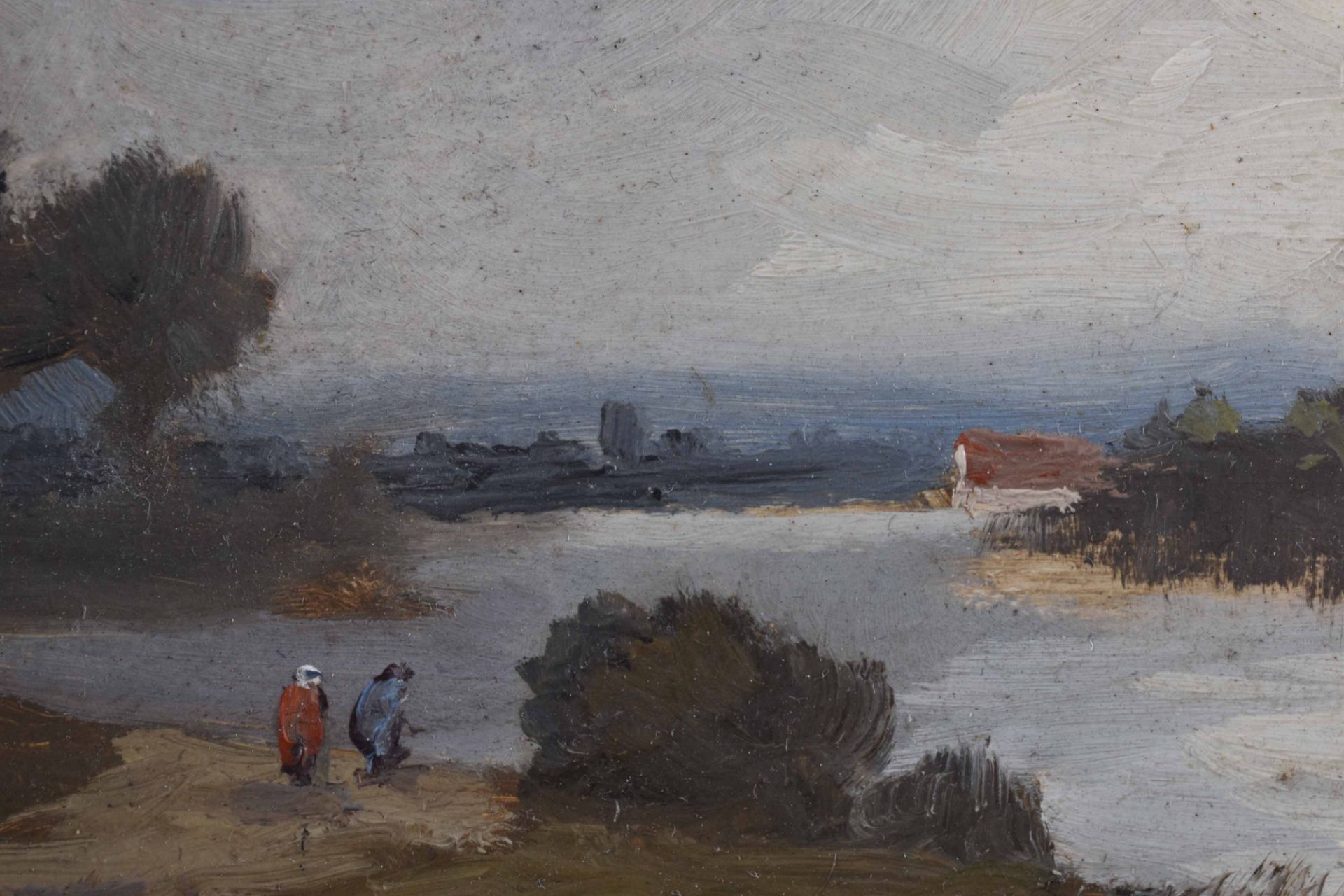 Erich DEMMIN (1911-1997)"River landscape"painting oil / wood, 11.5 cm x 15 cm, framed 23 cm x 27 - Bild 5 aus 6