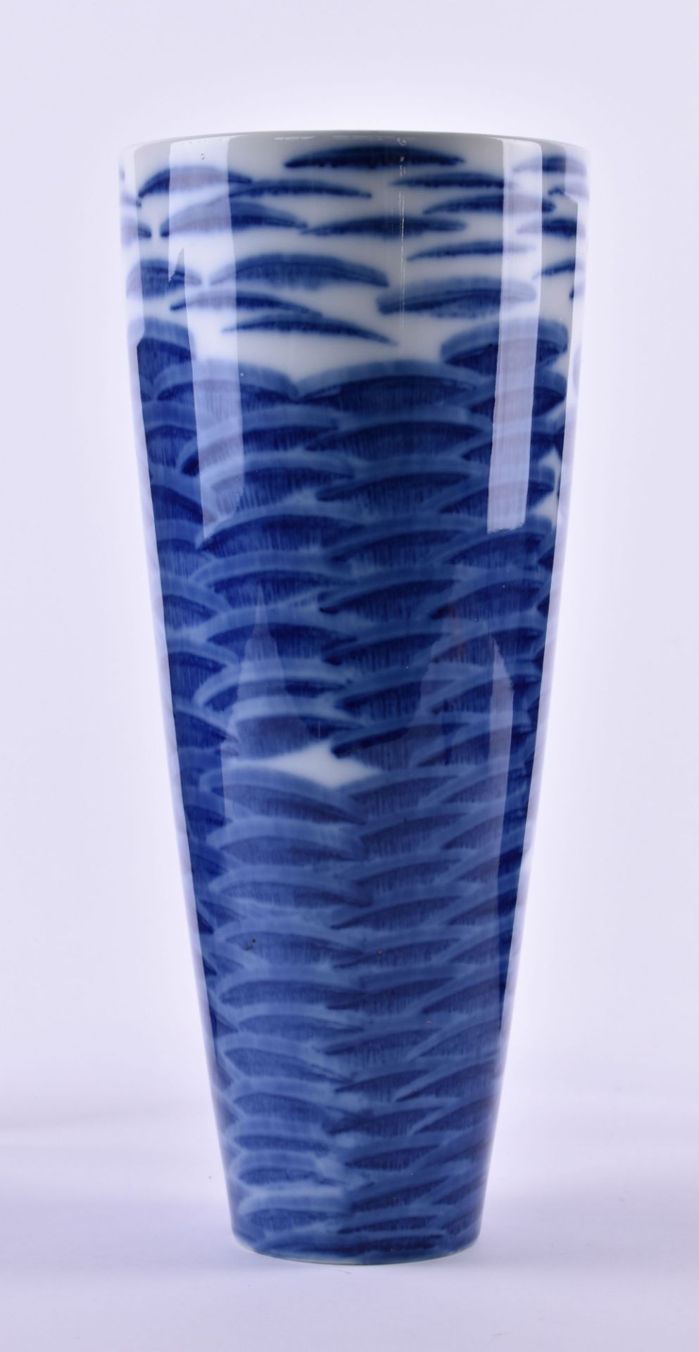 Vase KPMunderglaze blue decor, blue scepter mark, height: 30 cmVase KPMunterglasurblaues Dekor, - Bild 2 aus 5