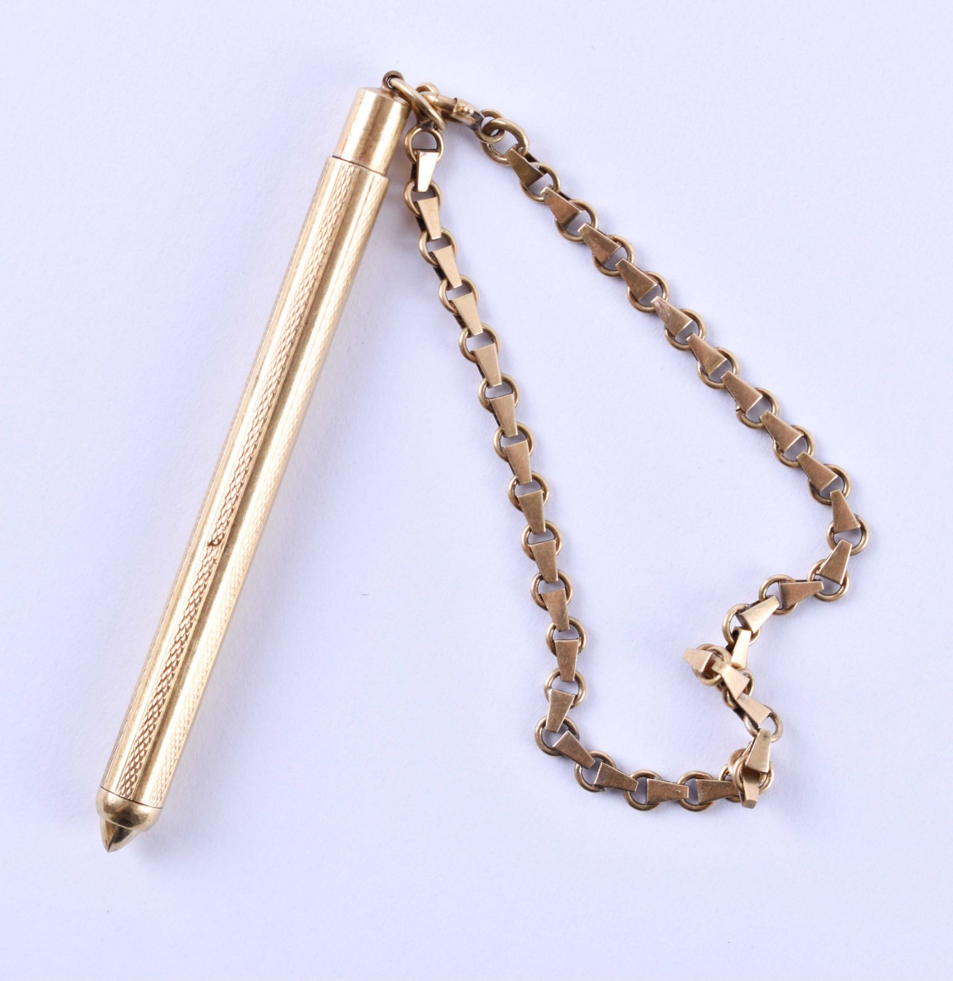 toothpick750/000 yellow gold, whole length with chain: 16 cm, 750 yellow gold, gold proofed, 8,6