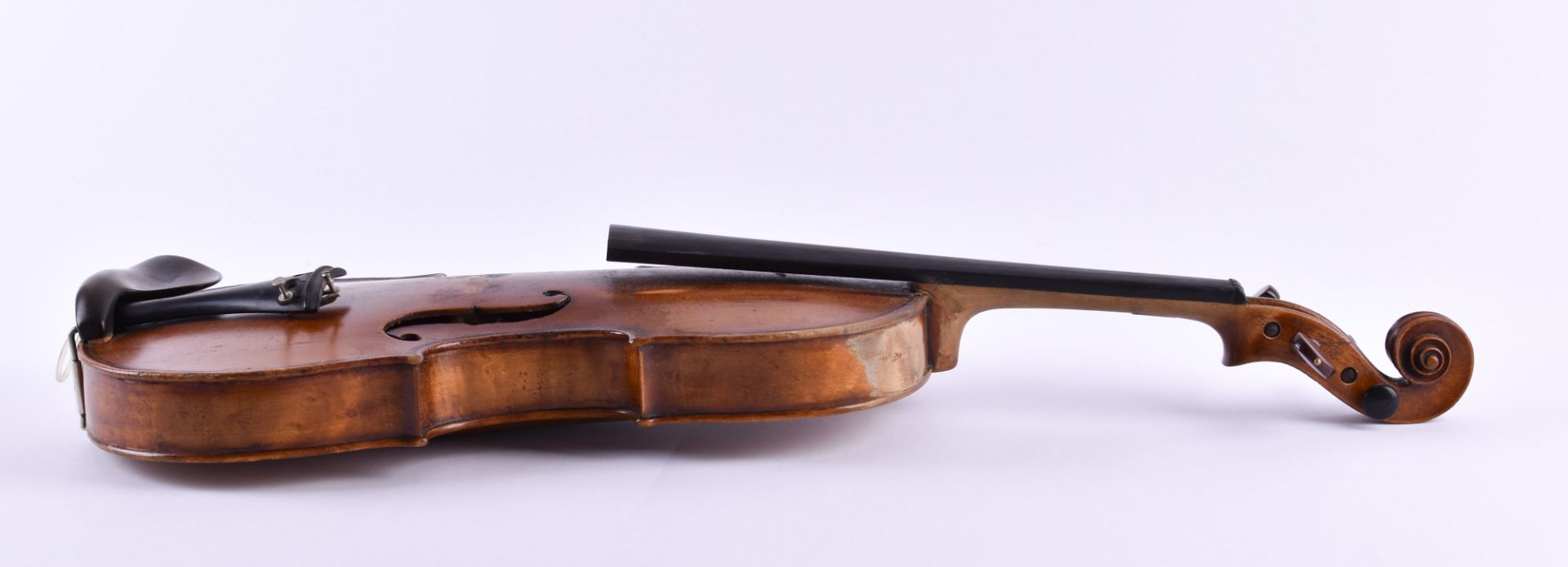 Baroque violinvery good wood and very well varnished, body in original condition, there is lacquer - Bild 5 aus 6