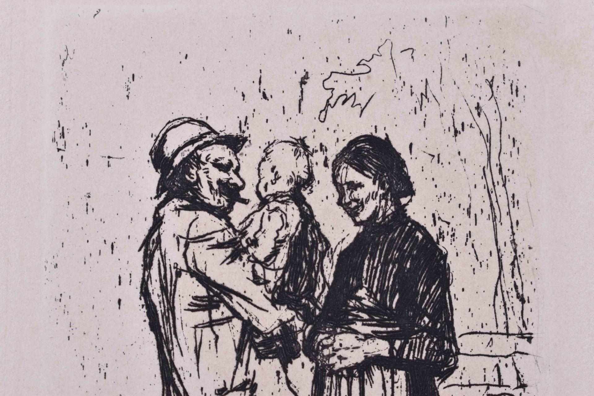 Käthe KOLLWITZ (1867-1945)"Begrüßung, aus Pan V"Grafik-Radierung, Papier 11,3 cm x 8,5 cmKäthe - Bild 3 aus 5