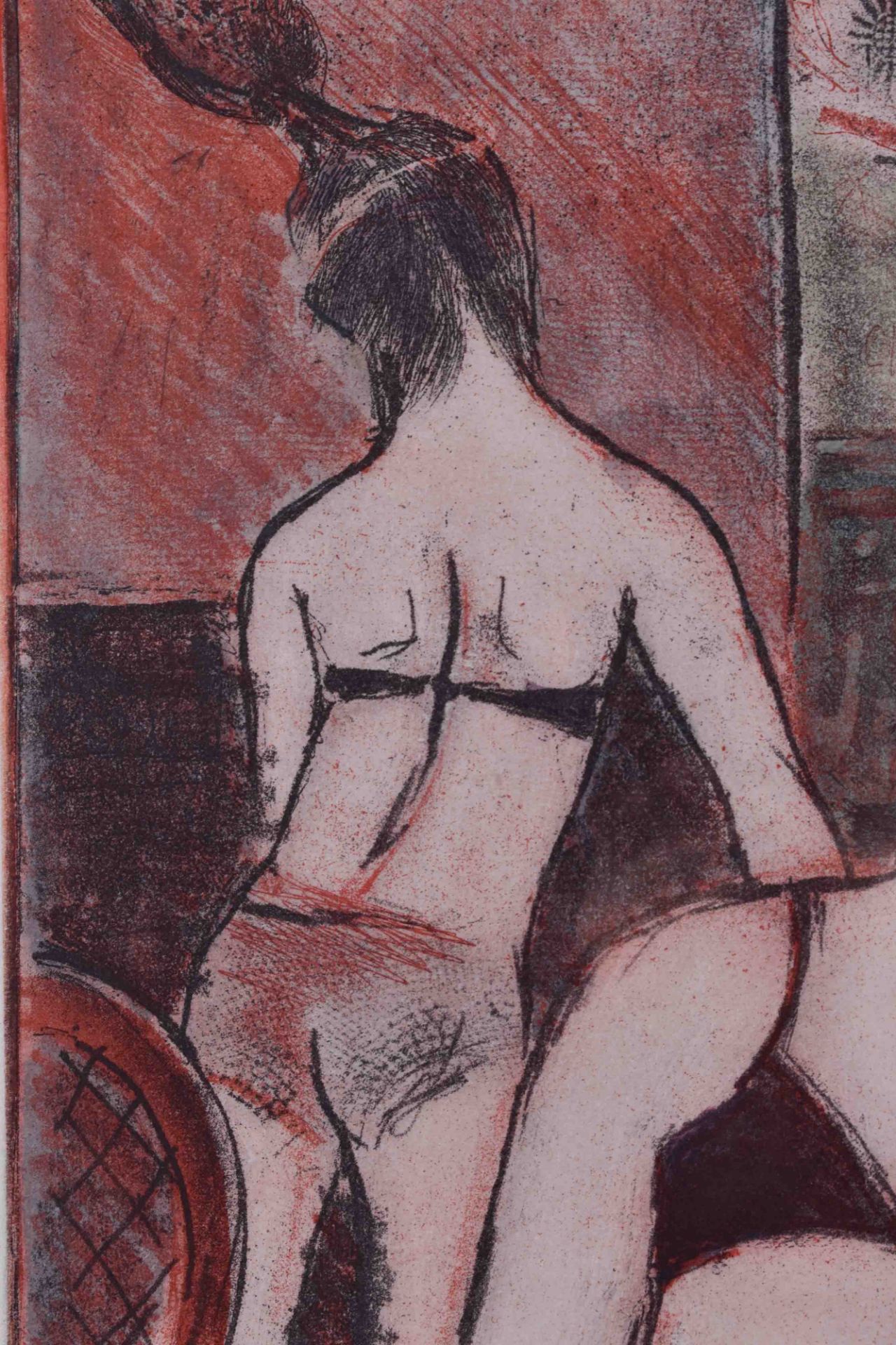 Herta GÜNTHER (1934-2018)"Revue"Grafik-Farbradierung, 26 cm x 23,5 cm,rechts unten handsigniert - Bild 2 aus 5