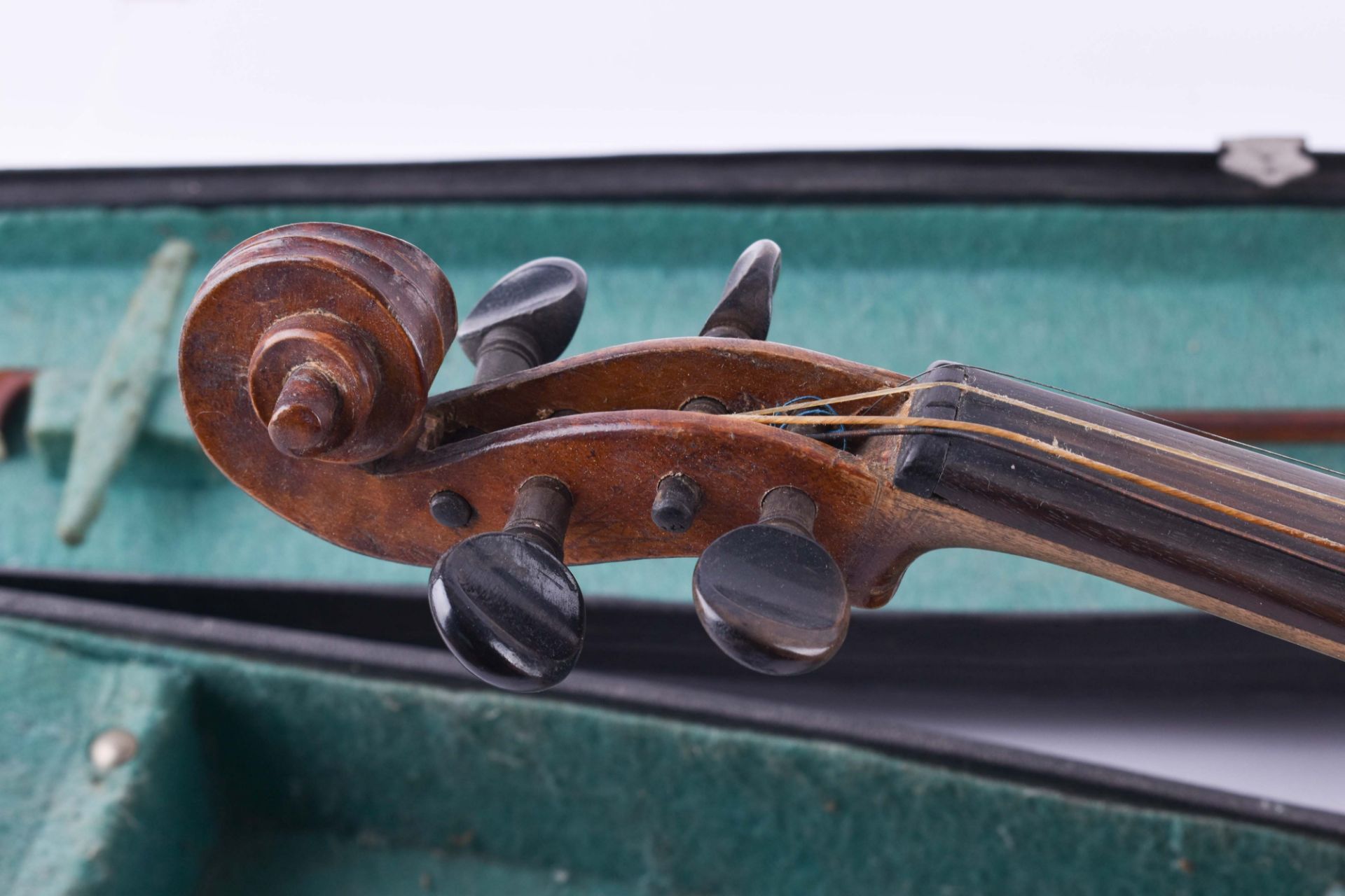 Geige 19. Jhd.innen alter Aufkleber Jacobus Stainer, dabei Geigenbogen ohne Bogenhaar, im - Bild 5 aus 6
