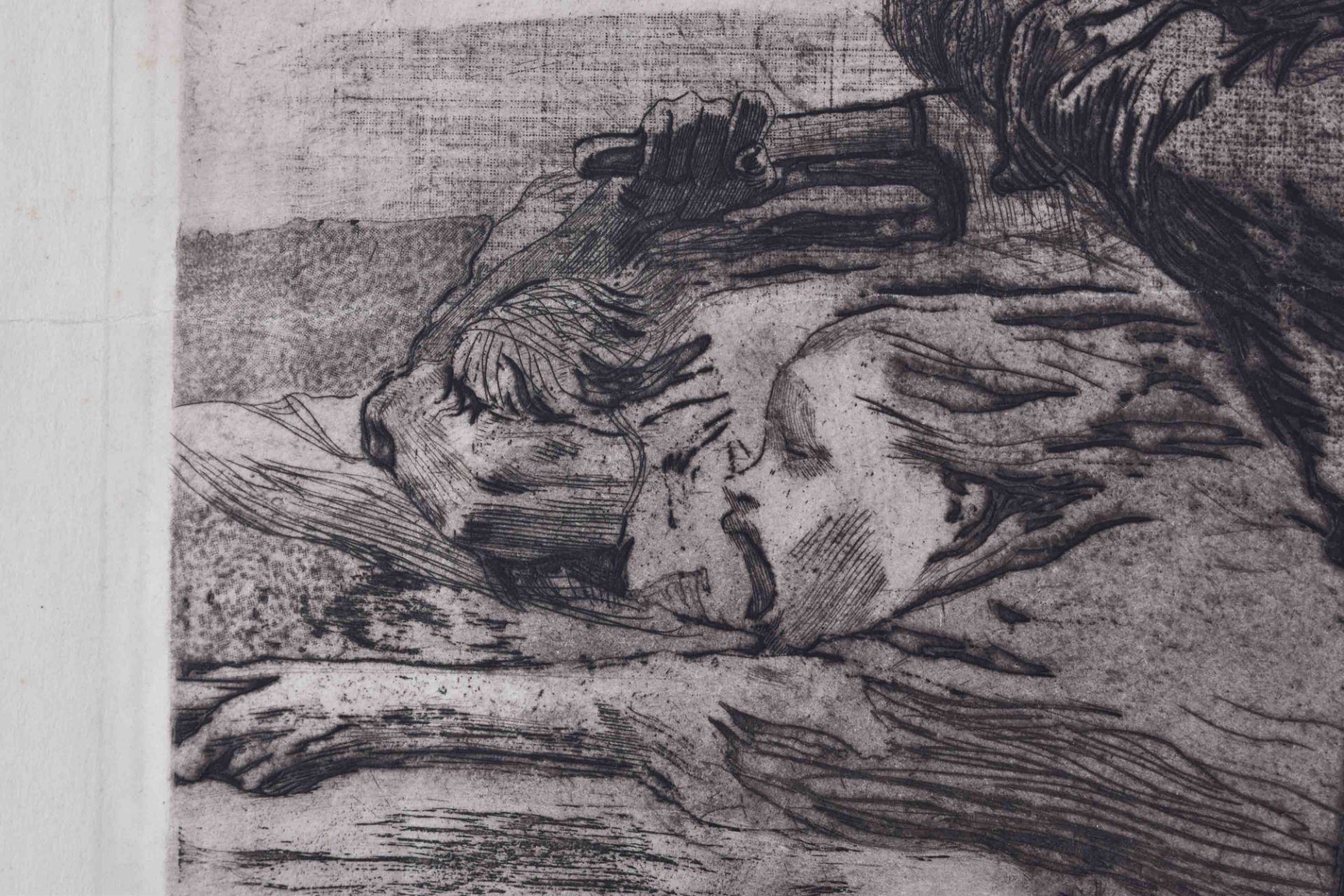 Käthe KOLLWITZ (1867-1945)"Losbruch"Grafik - Radierung auf Papier, Platte 50,5 cm x 58 cm, Blatt - Bild 3 aus 6