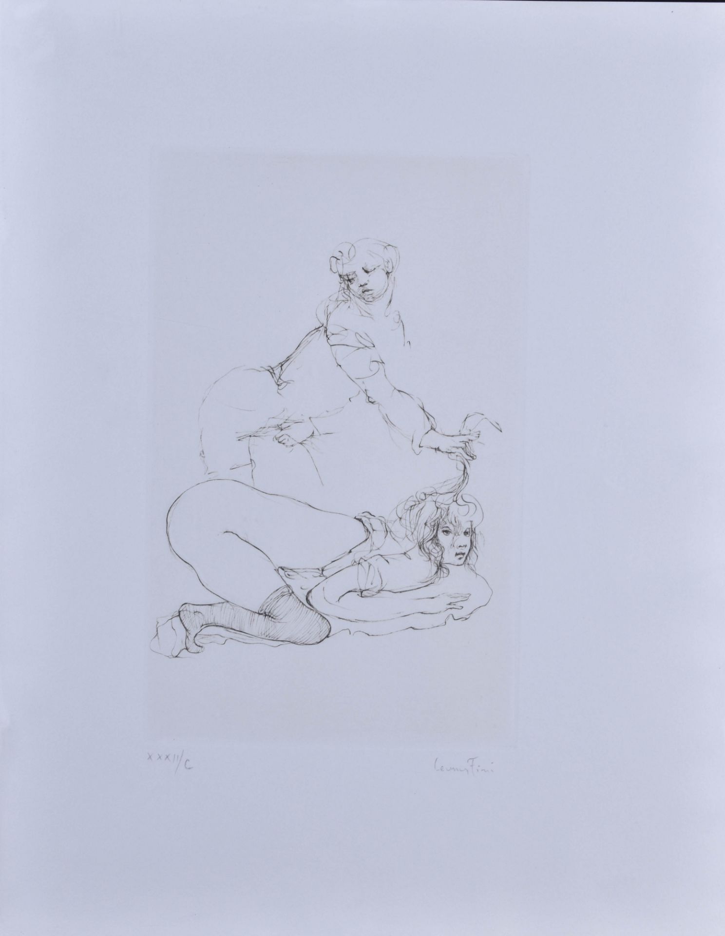 Leonor FINI (1907-1996)"Ohne Titel-erotische Szene"Grafik-Radierung, 25,5 cm x 16 cm,rechts unten - Bild 2 aus 5