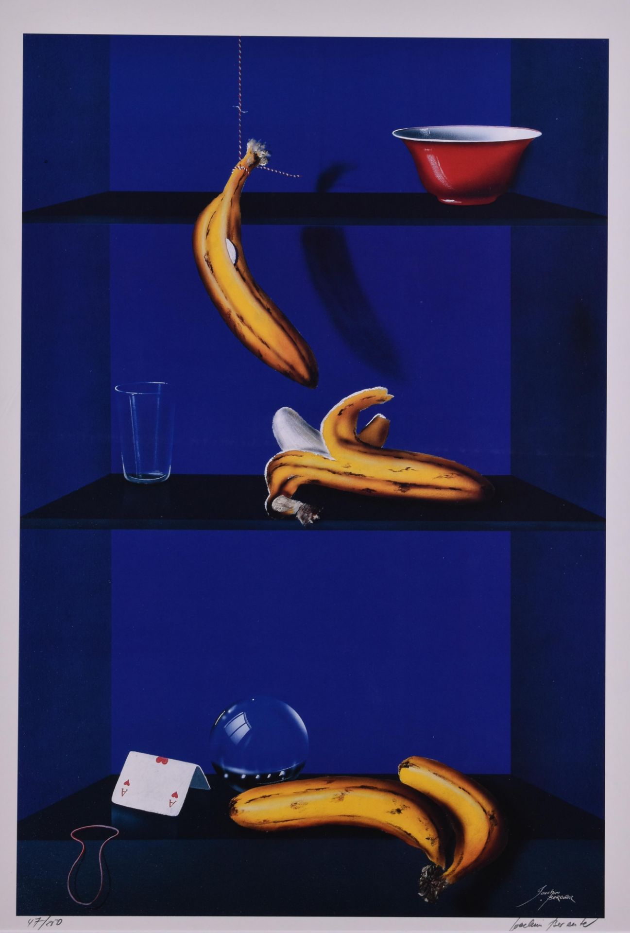 Joachim BEREUTER (1946)"Bananen"Grafik - Reprografie / Farboffset, Sichtmaß: 63,5 cm x 43,5 cm,links