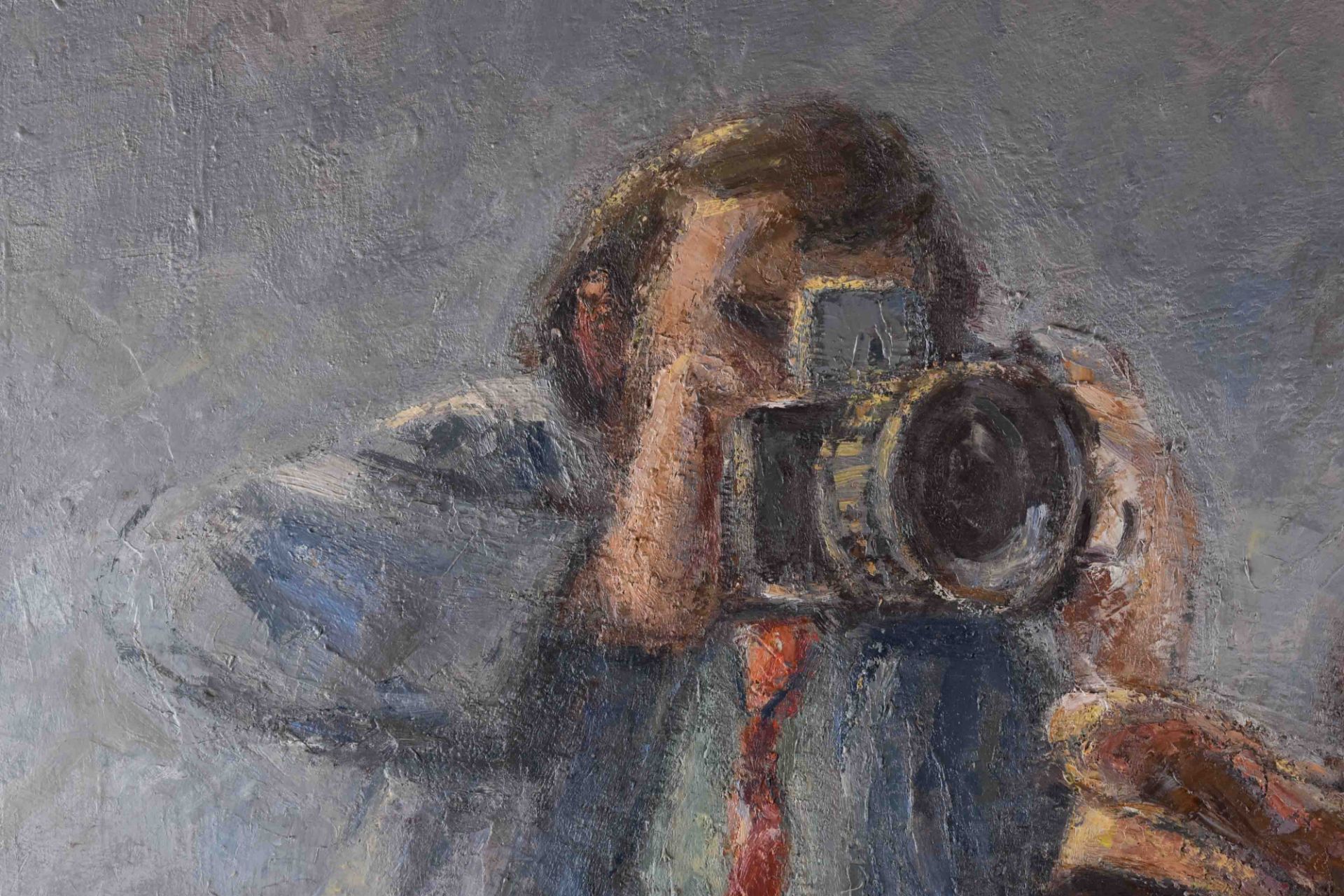 Rolf SCHUBERT (1932-2013)"Staatsbesuch aus Moskau"Gemälde Öl / Leinwand, 98,5 cm 119,5 cm,mit Rahmen - Bild 3 aus 7