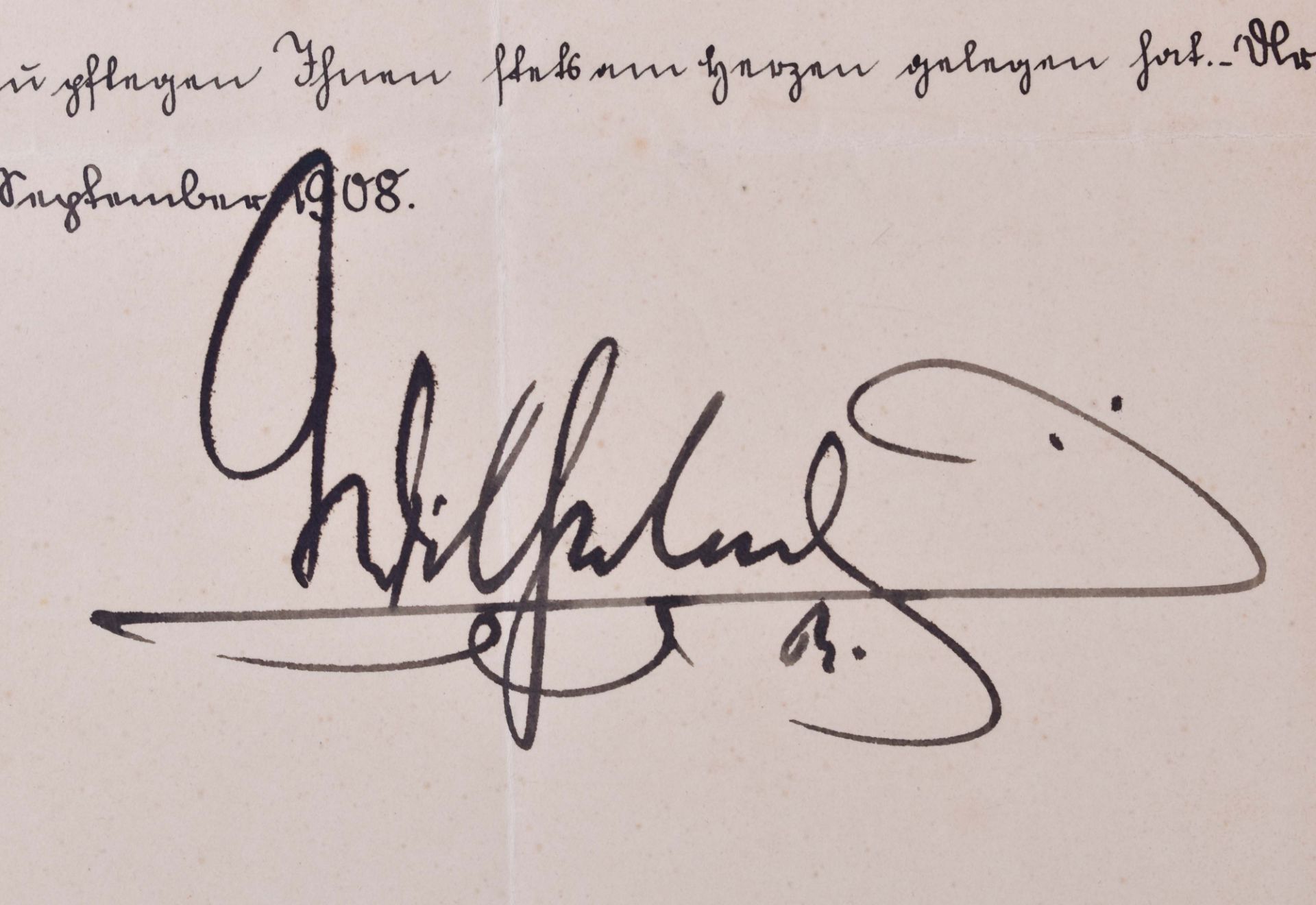 Ernennung zum General a la Suite vom 10.9.1908Ernennung zum General a la Suite für Carl-Georg - Bild 2 aus 2