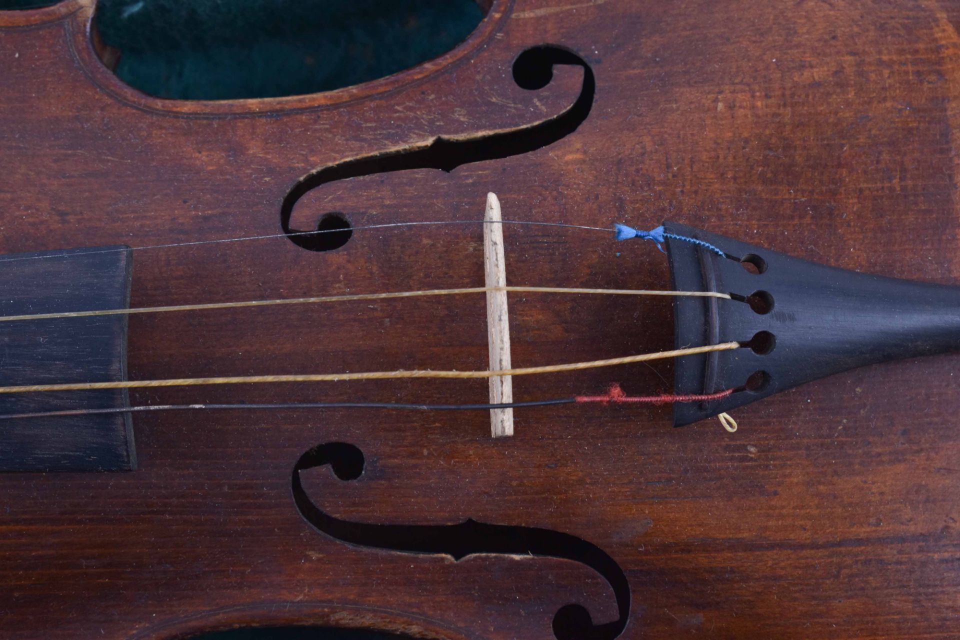Geige 19. Jhd.innen alter Aufkleber Jacobus Stainer, dabei Geigenbogen ohne Bogenhaar, im - Bild 3 aus 6