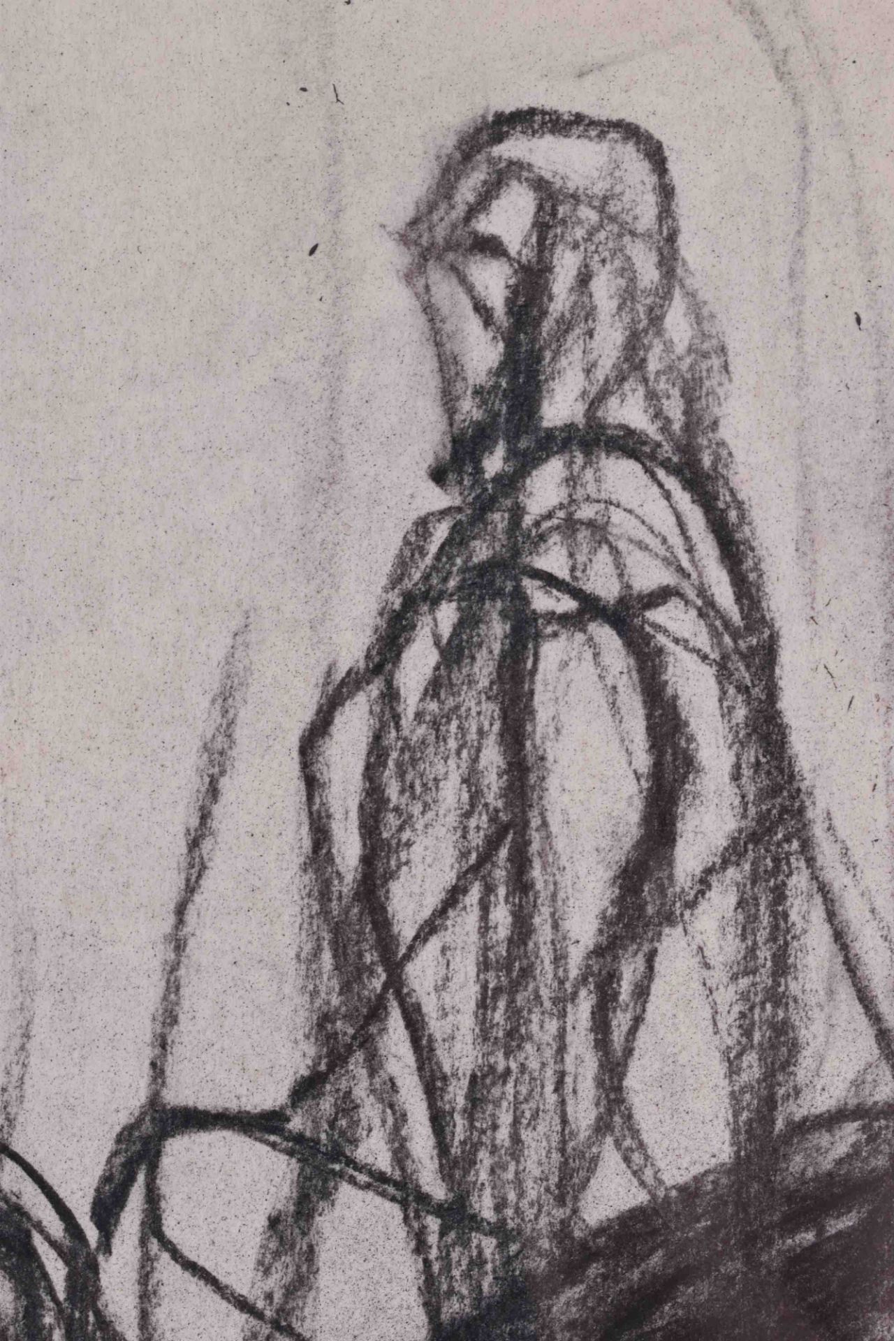 Max UHLIG (1937)"Begegnung"Zeichnung-Kohle auf Papier, Sichtmaß: 50 cm x 71,5 cm,rechts unten - Bild 3 aus 4