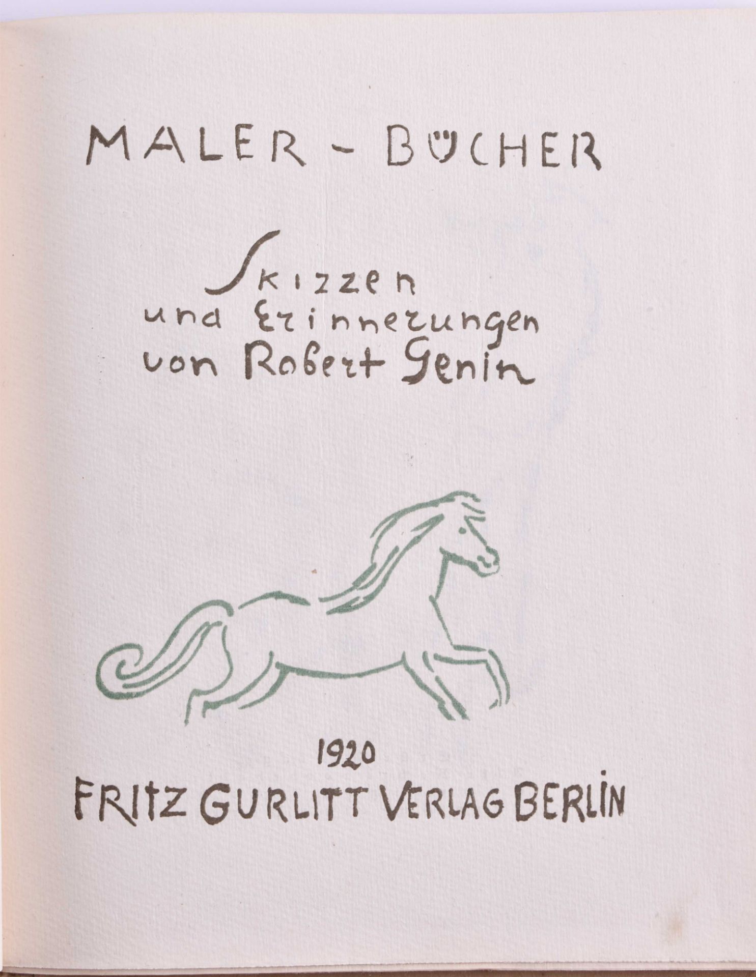 Aus der Reihe Malerbücher Fritz Gurlitt BerlinSkizzen und Erinnerungen Robert Genin, Malerbücher - Bild 3 aus 5