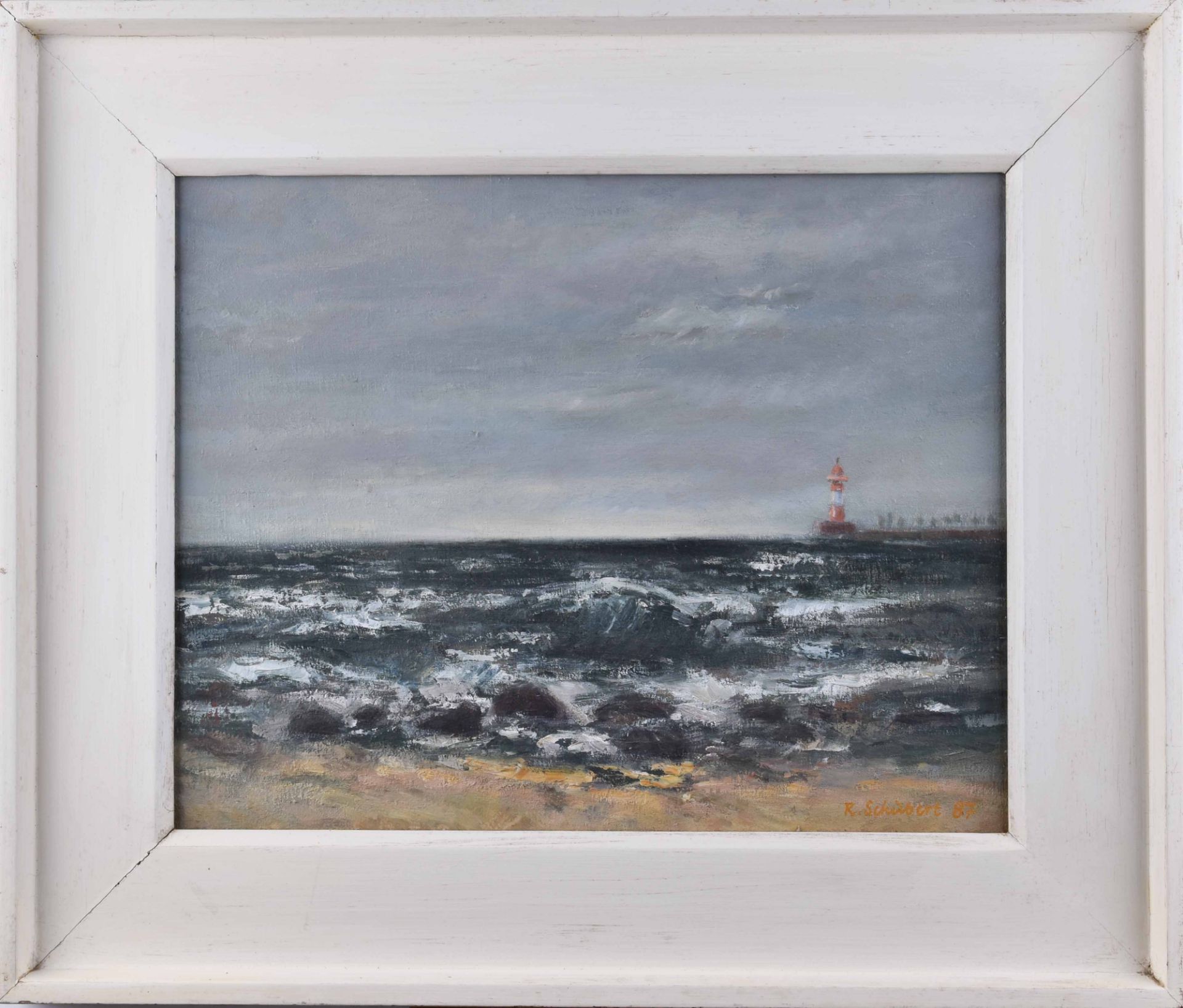 Rolf SCHUBERT (1932-2013)"Bewegte See"Gemälde Öl / Leinwand, 40 cm x 50 cm, mit Rahmen 57,5 cm x - Bild 2 aus 6