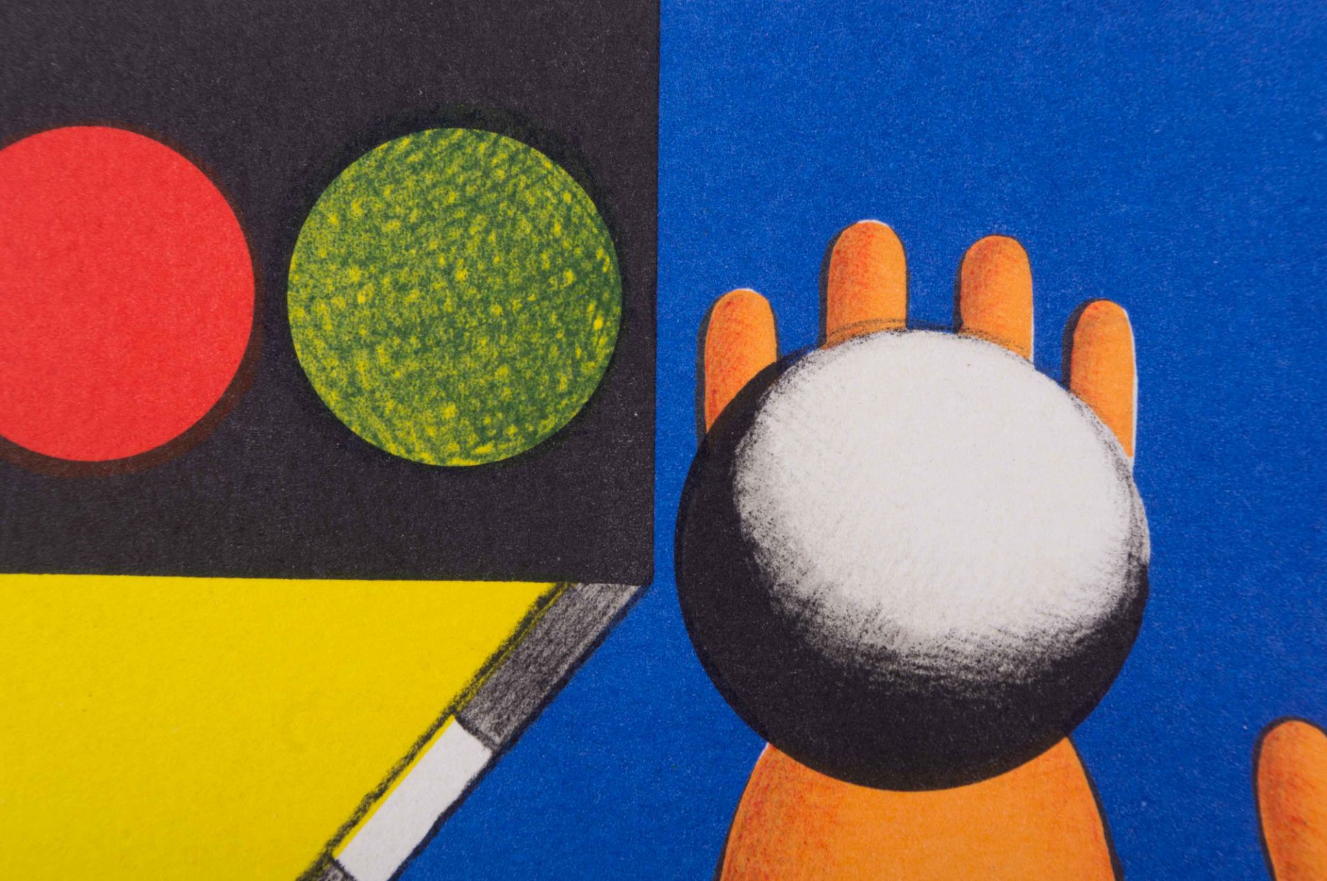 Hans TICHA (1940)"Ballspiel"Grafik-Farbalgraphie, 36 cm x 44 cm,links unten nummeriert, mittig unten - Bild 2 aus 4