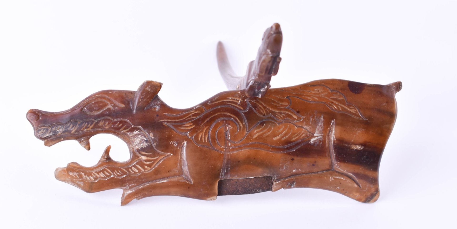 Hornschnitzerei Asien11 cm x 18 cmHorn carving Asia11 cm x 18 cm