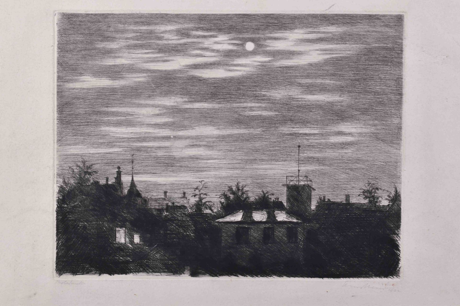Hans MEID (1883-1957)"Ohne Titel"Grafik-Radierung auf Bütten, 26 cm x 33,5 cm,rechts unten - Bild 2 aus 5