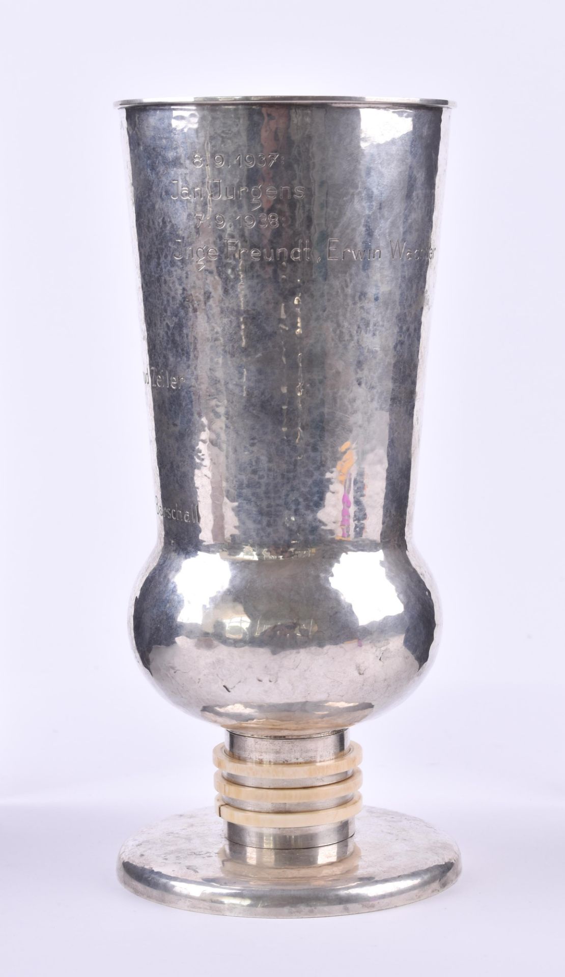 Wanderpokal um 1932Silber 835/000, Wanderpokal des Jagdreitclub Düppel, H: 24,5 cm, Gesamtgewicht - Bild 2 aus 4