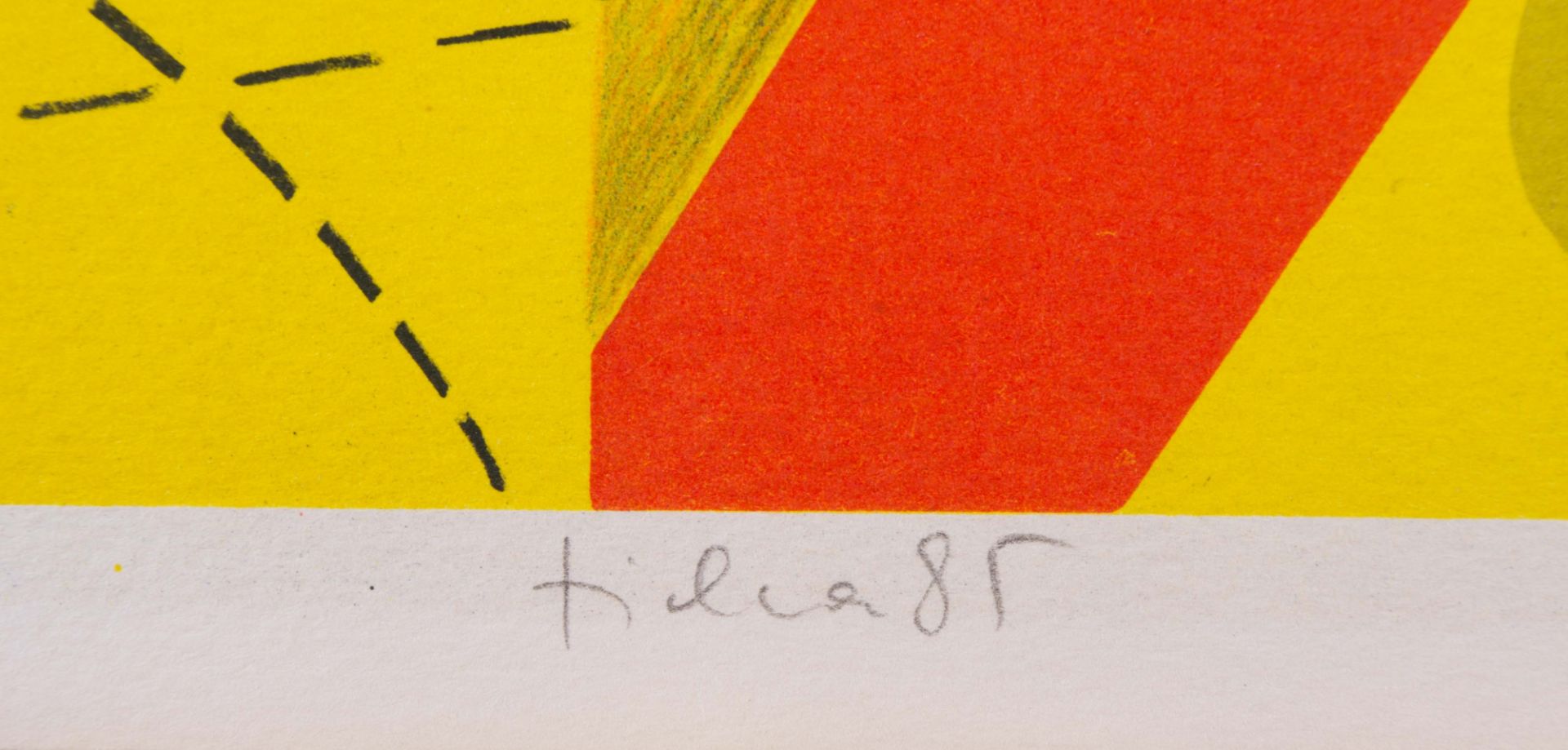 Hans TICHA (1940)"Ballspiel"Grafik-Farbalgraphie, 36 cm x 44 cm,links unten nummeriert, mittig unten - Bild 3 aus 4
