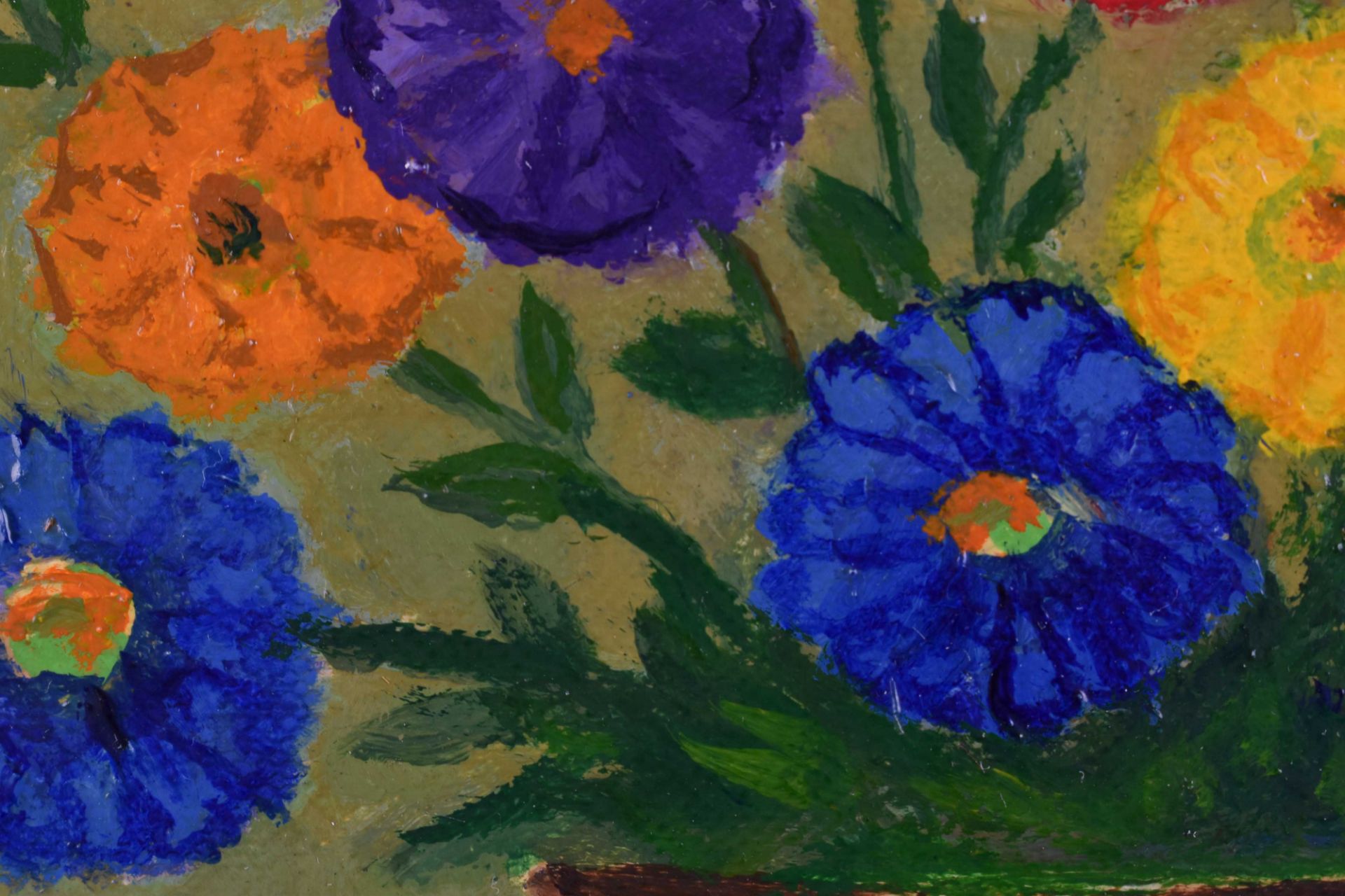 Paul SCHULTZ-LIEBISCH (1905-1996)"Blumenstillleben"Gemälde Öl / Leinwand-Sperrholz, 31 cm x 19,8 - Bild 4 aus 5