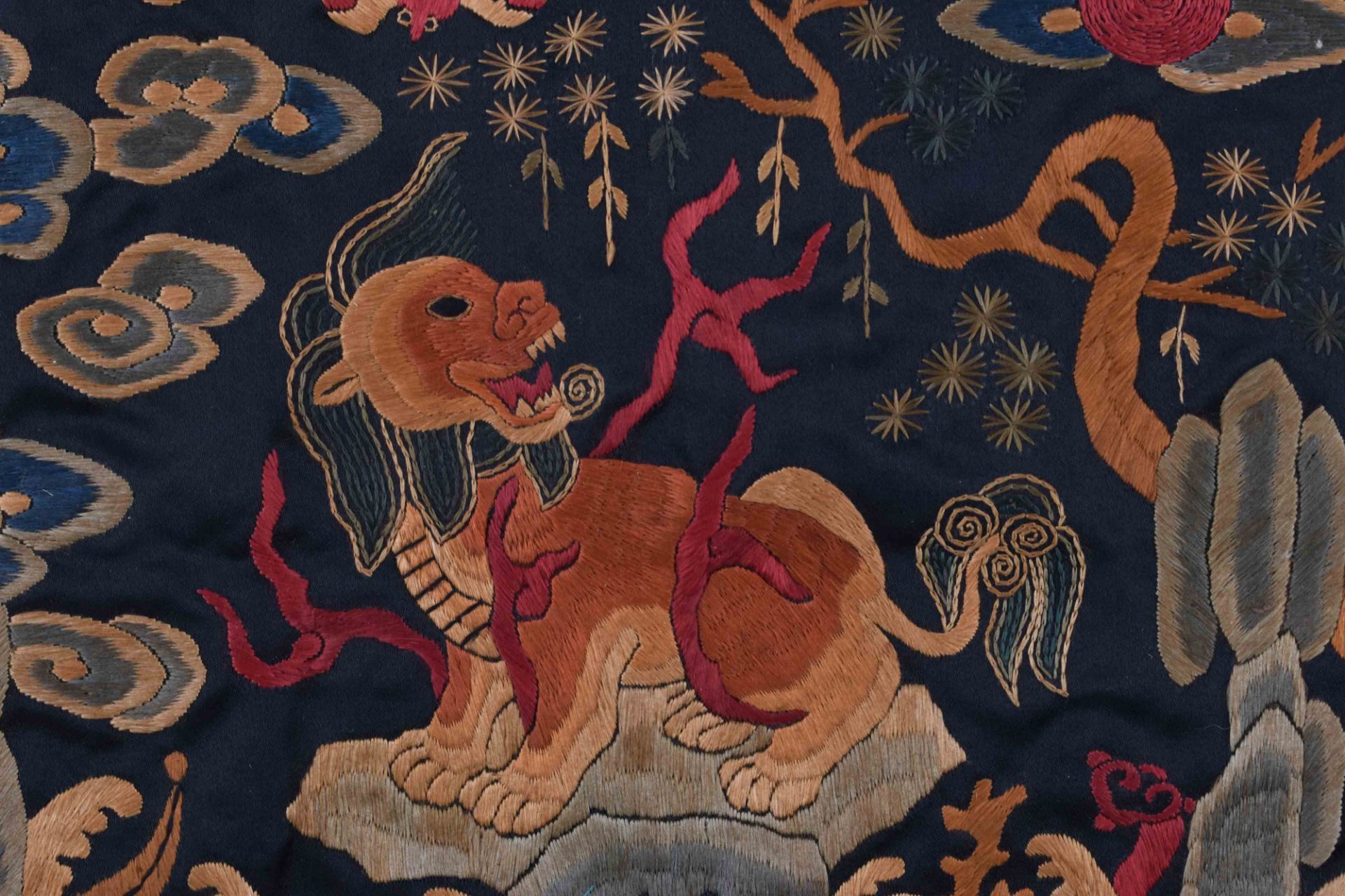 Rangabzeichen China Qing Dynastie 19. Jhd.Militär, Quilin, Offiziersrang, 28 cm x 31,5 cmRank - Bild 3 aus 4