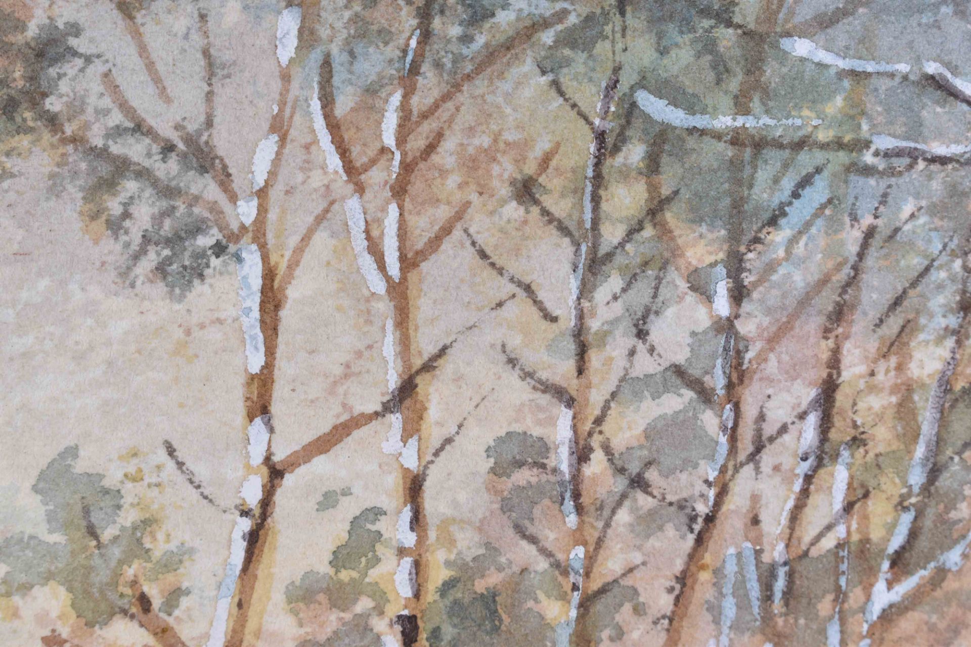 Kreuzer 19. / 20. Jhd. Chiemsee-Maler"Chiemsee-Landschaft"Zeichnung-Aquarell, 19,5 cm x 27,5 cm, - Bild 4 aus 5