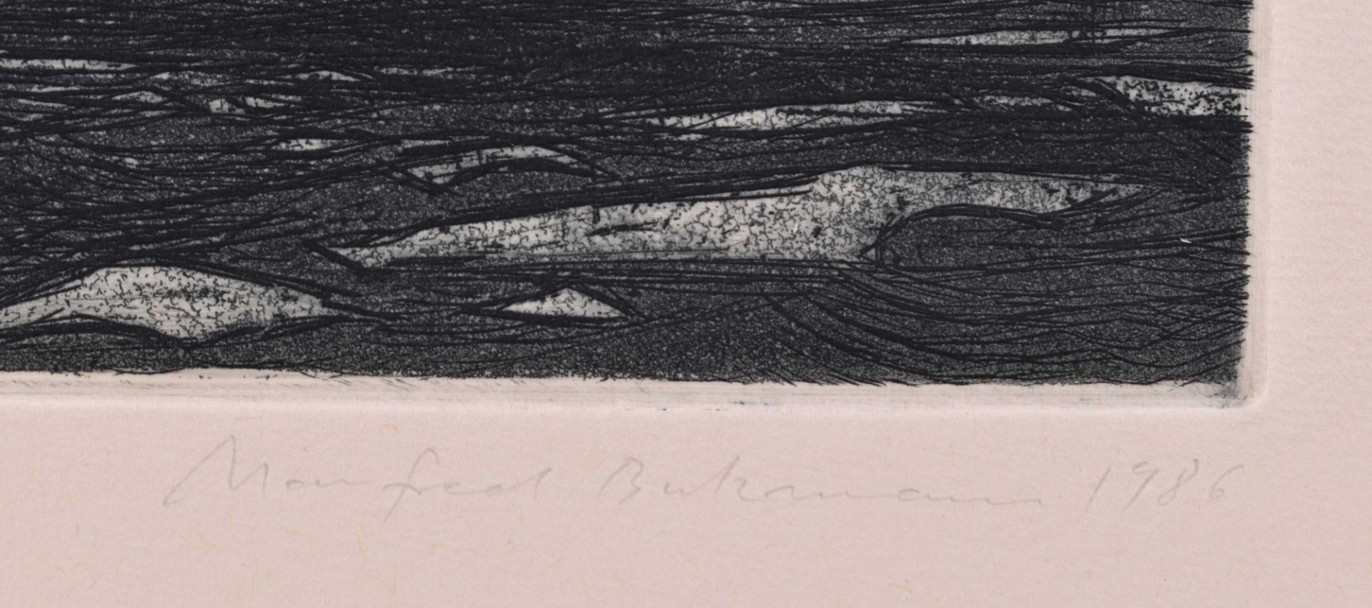 Manfred BUTZMANN (1942)"Museumsinsel"Grafik - Aquatintaradierung auf Bütten, Platte 19,2 cm x 24,2 - Bild 5 aus 5