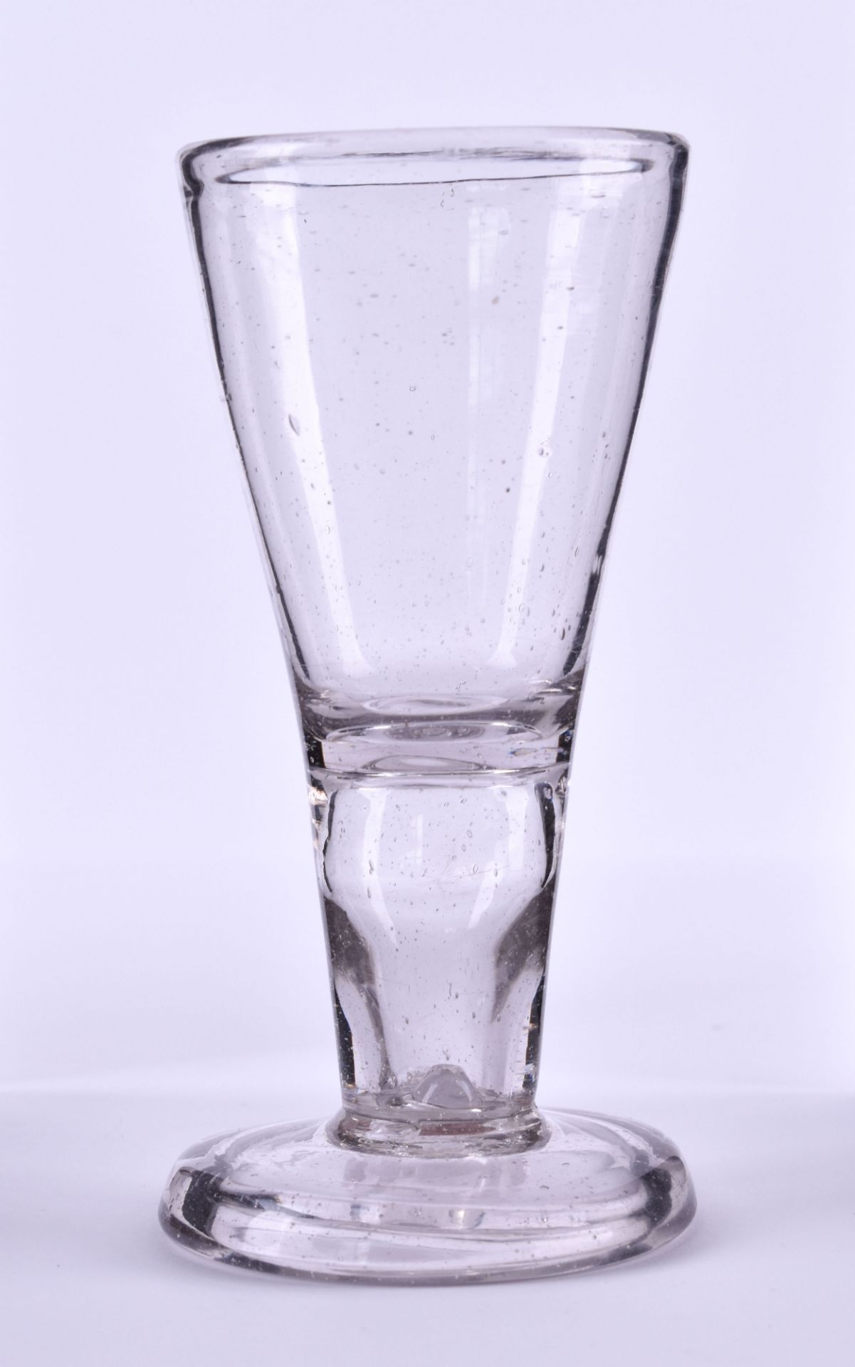 Biedermeier Glasunverschliffener Abriß, H: 13 cmBiedermeier glassunpolished cut-off, height: 13 cm