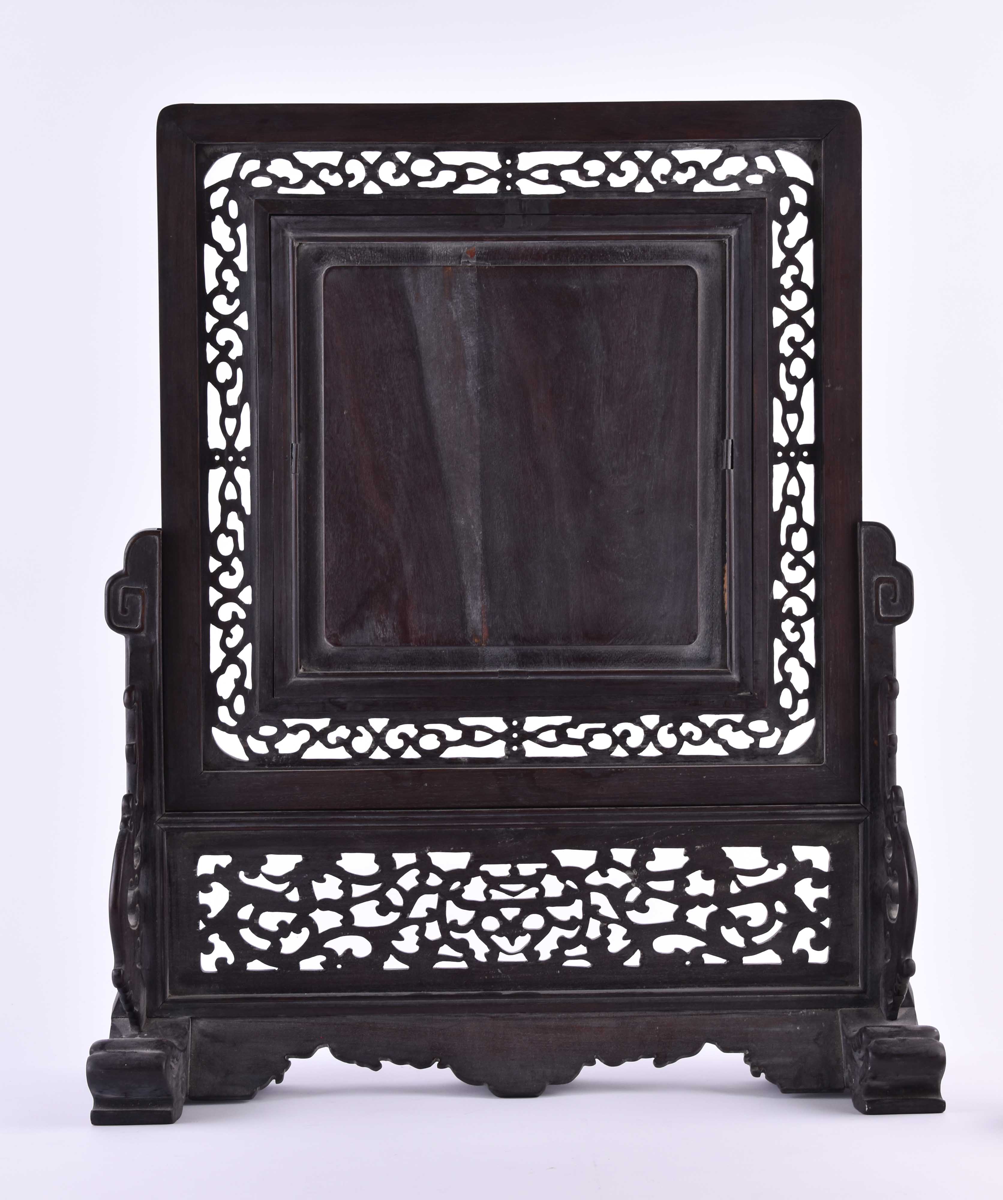 Stellschirm China Qing-Dynastie 19. Jhd, - Image 5 of 5