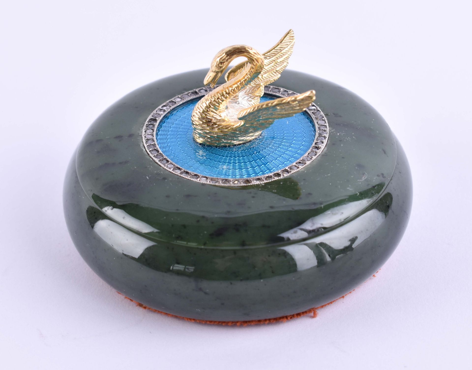 Nephritjade Deckeldose Russland - Image 6 of 7