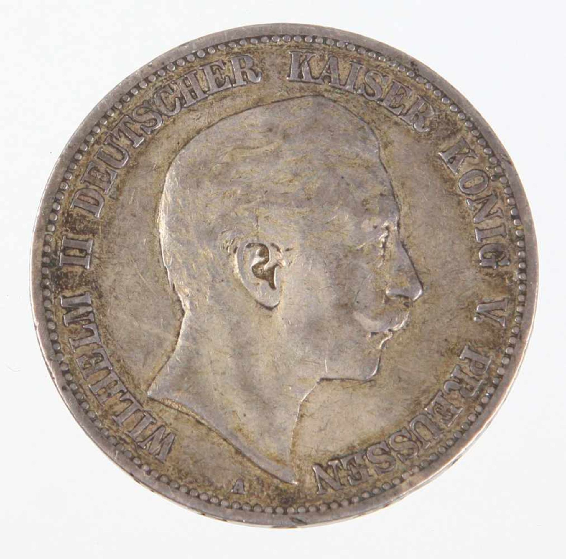 5 Mark Wilhelm II Preussen 1904 ASilbermünze Fünf Mark Deutsches Reich 1904, so um gekrönten