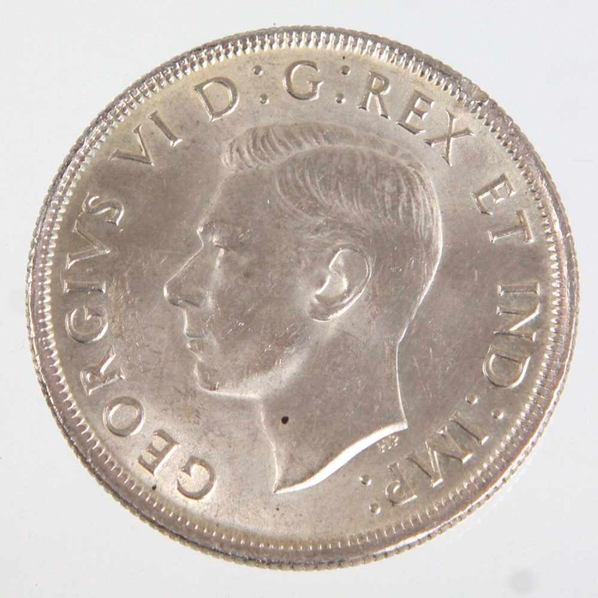 Canada Dollar 1937Silbermünze Canada Dollar mit Voyageur Kanu u. Georg VI, Ø ca. 36 mm, Gewicht