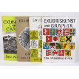 4 Exemplare Exlibriskunst und Graphikmit *Jahrbuch 1983* mit 6 Beilagen beigebunden, teils mit