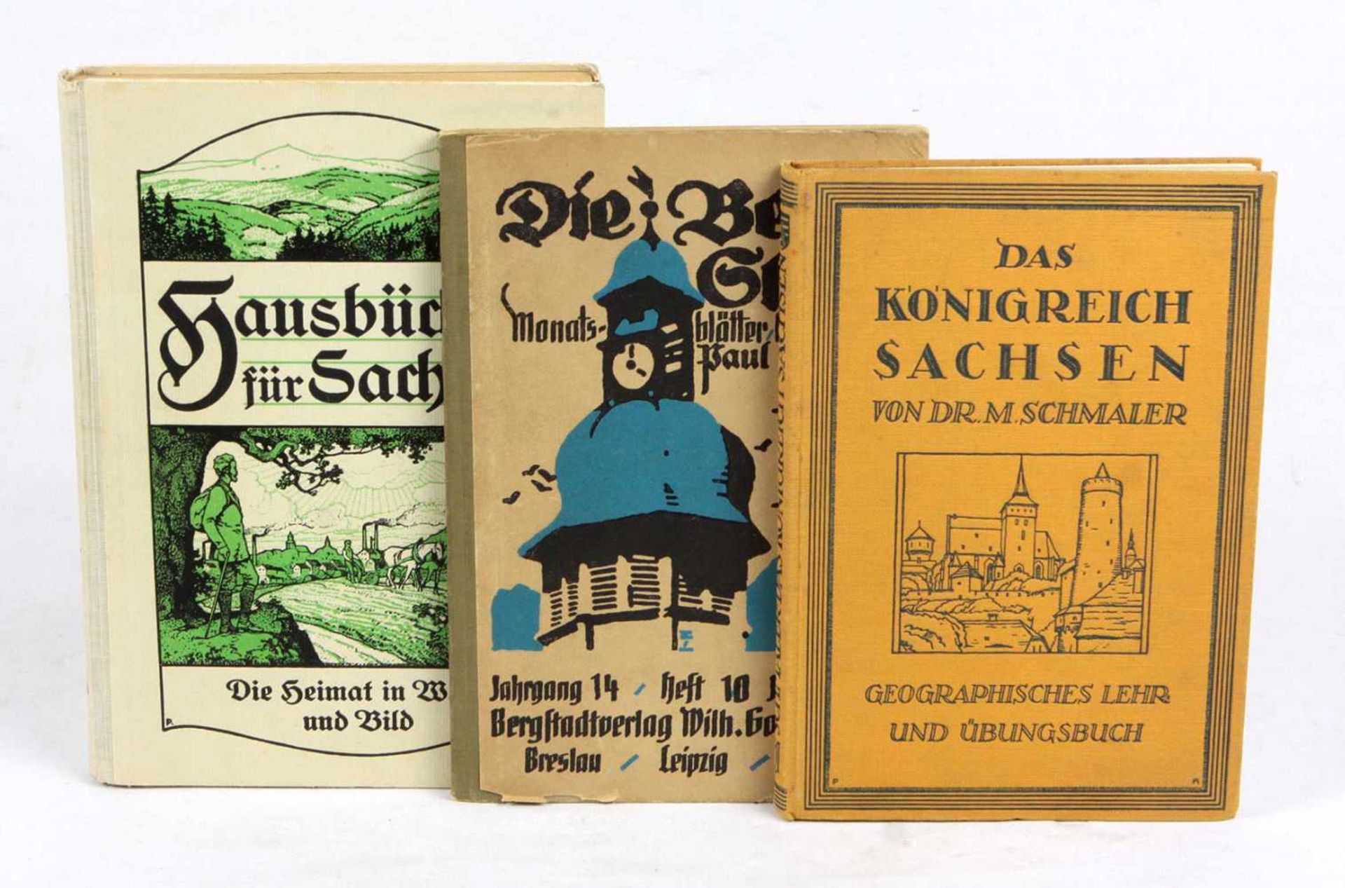 Das Königreich Sachsen u.a.Lehr- u. Übungsbuch der Geographie von Dr. M. Schmaler, 192 S. mit