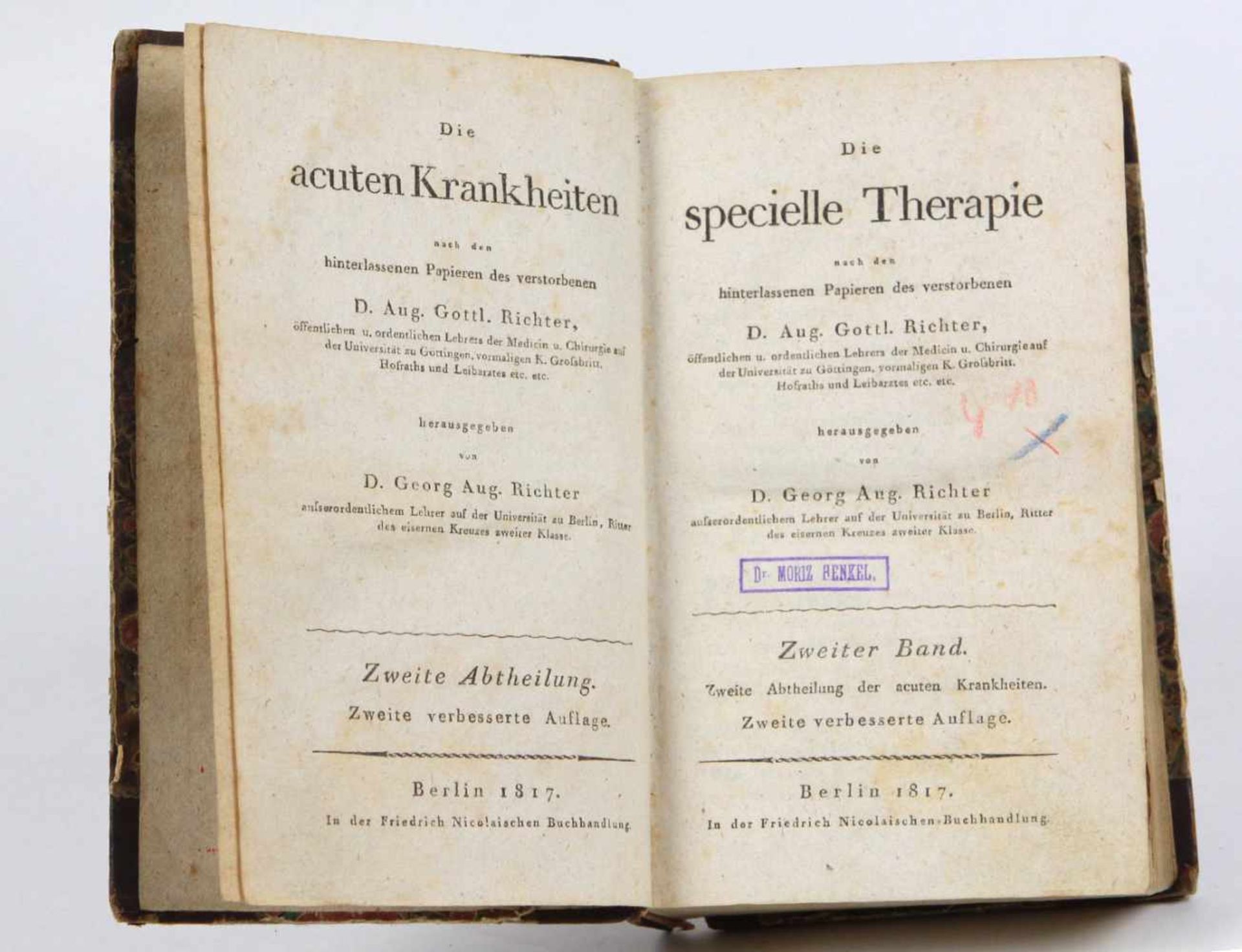 Die acuten Krankheiten 1817die spezielle Therapie, nach den hinterlassenen Papieren des verstorbenen