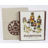2 Erzgebirgsbücherdabei *Holzspielzeug aus dem Erzgebirge*von Manfred Bachmann mit Zeichnungen von